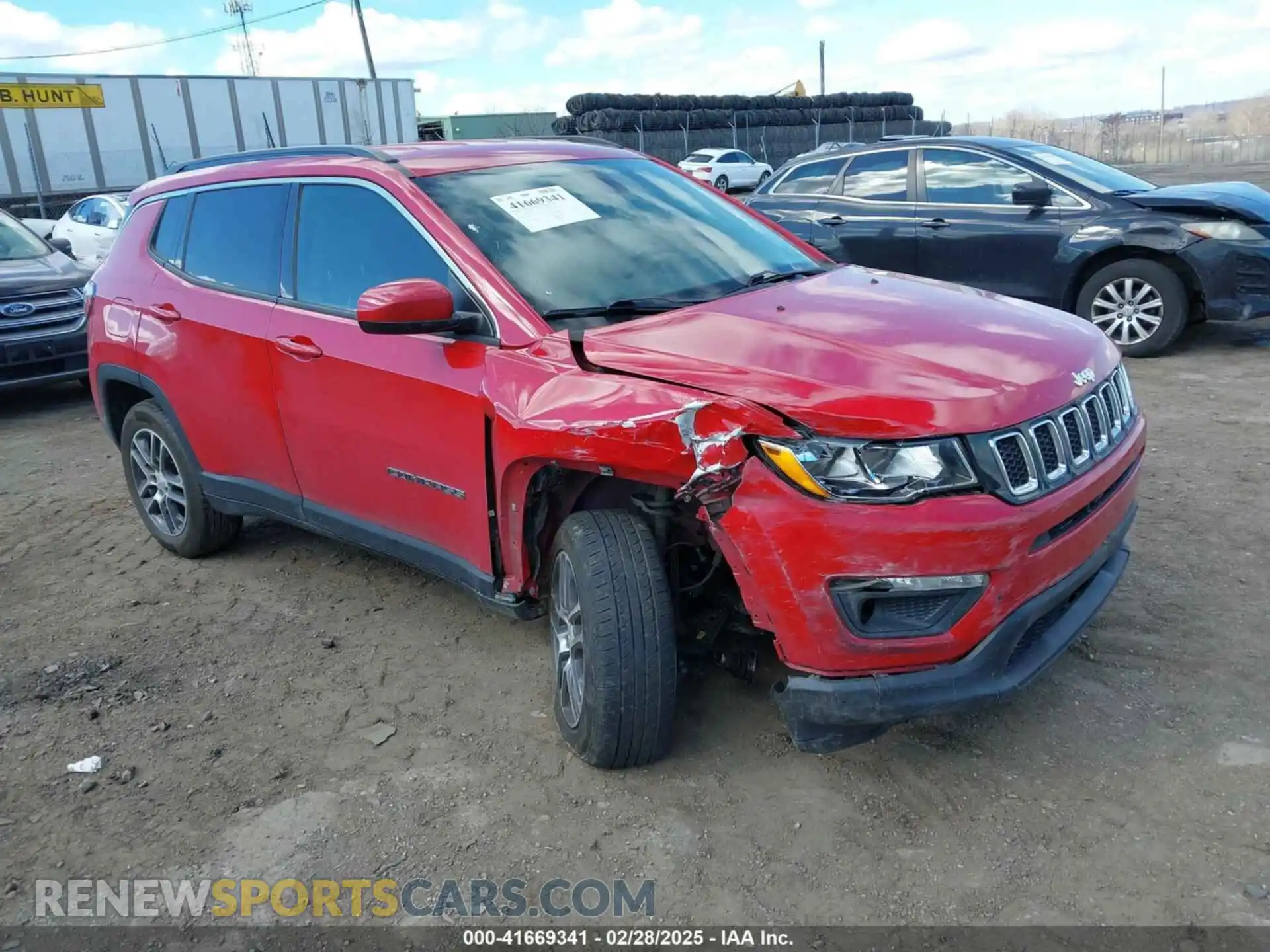 1 Photograph of a damaged car 3C4NJDBB7KT828772 JEEP COMPASS 2019