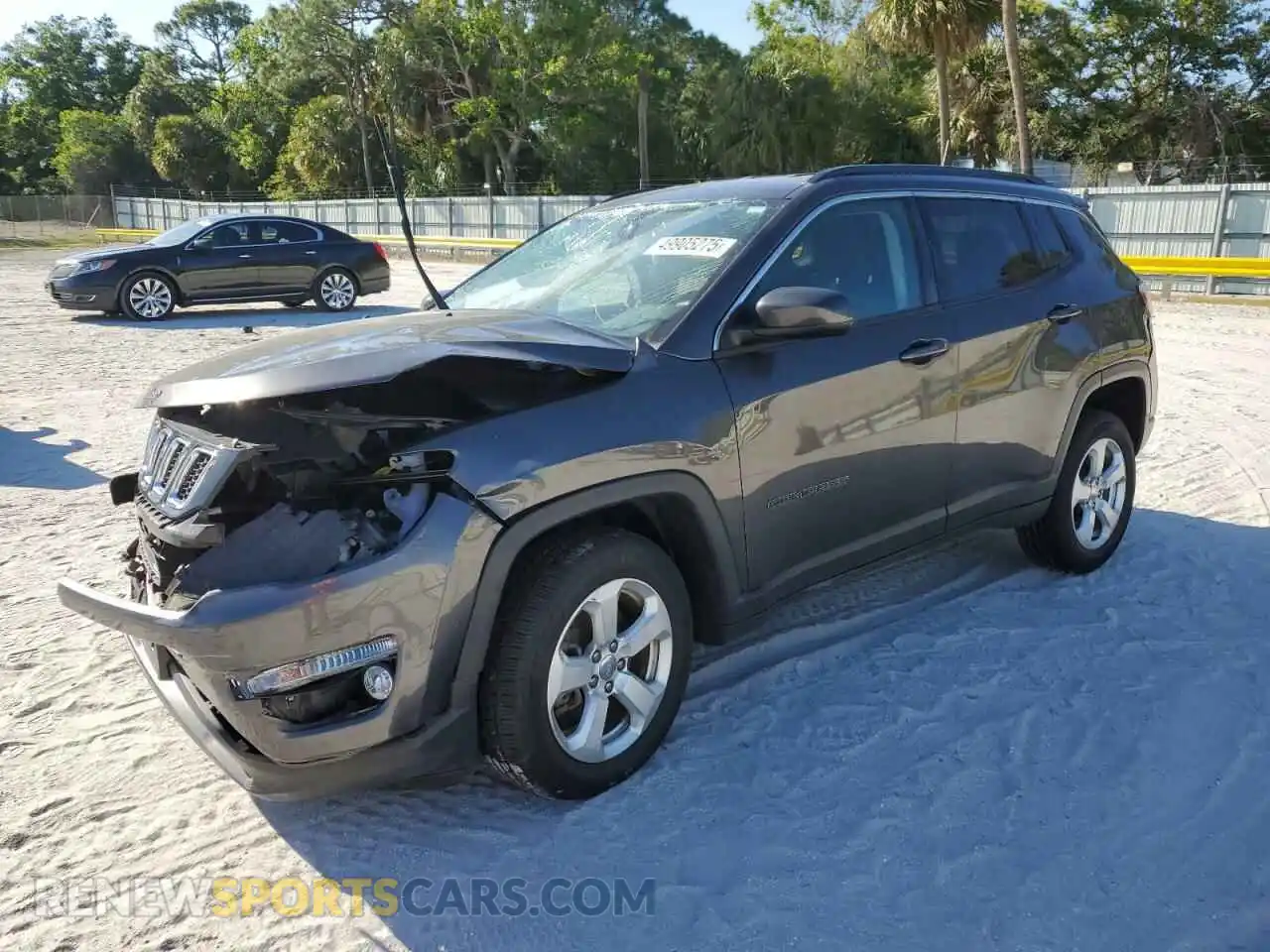 1 Photograph of a damaged car 3C4NJDBB9KT665820 JEEP COMPASS 2019