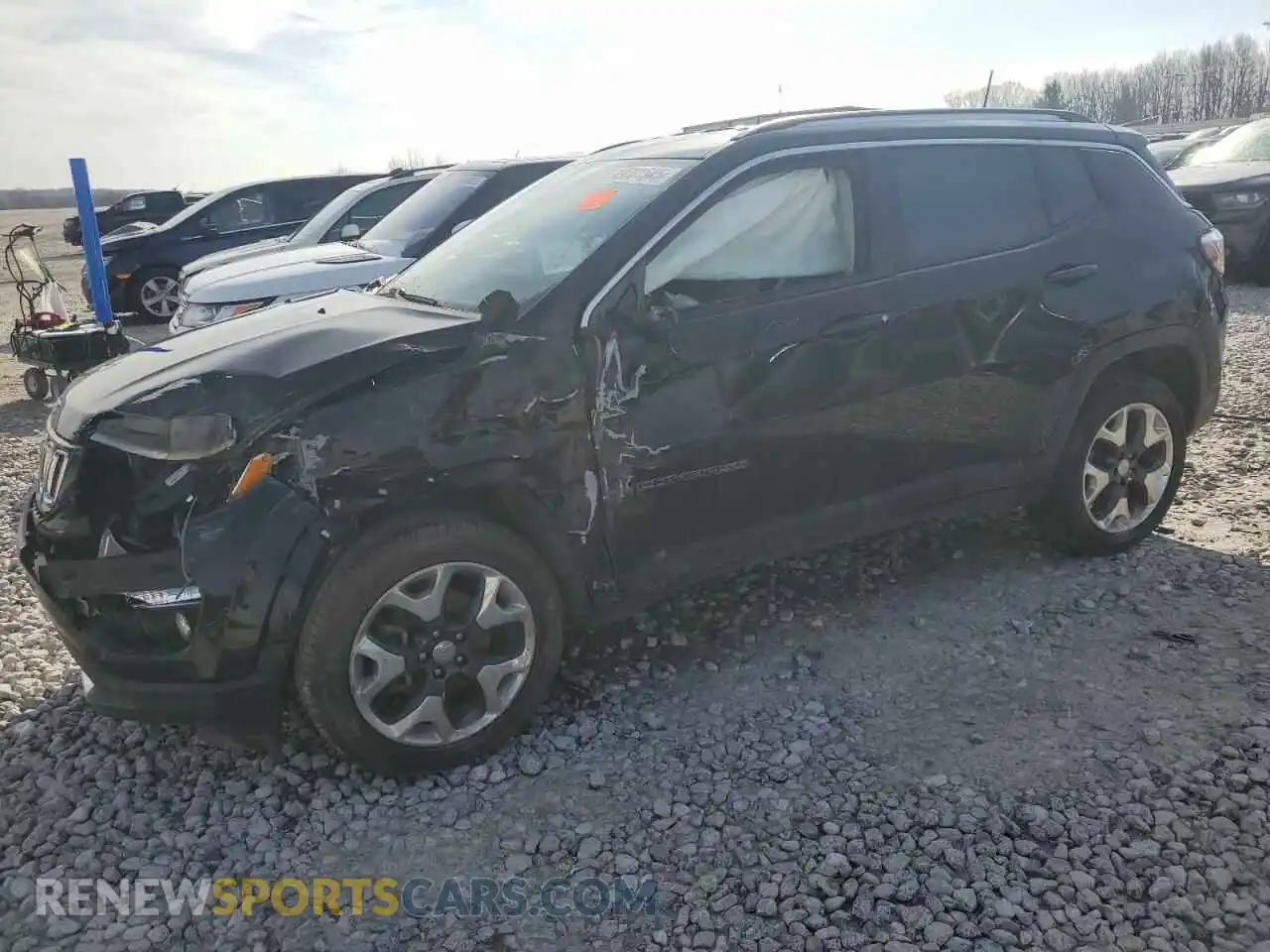 1 Photograph of a damaged car 3C4NJDCB0KT672458 JEEP COMPASS 2019