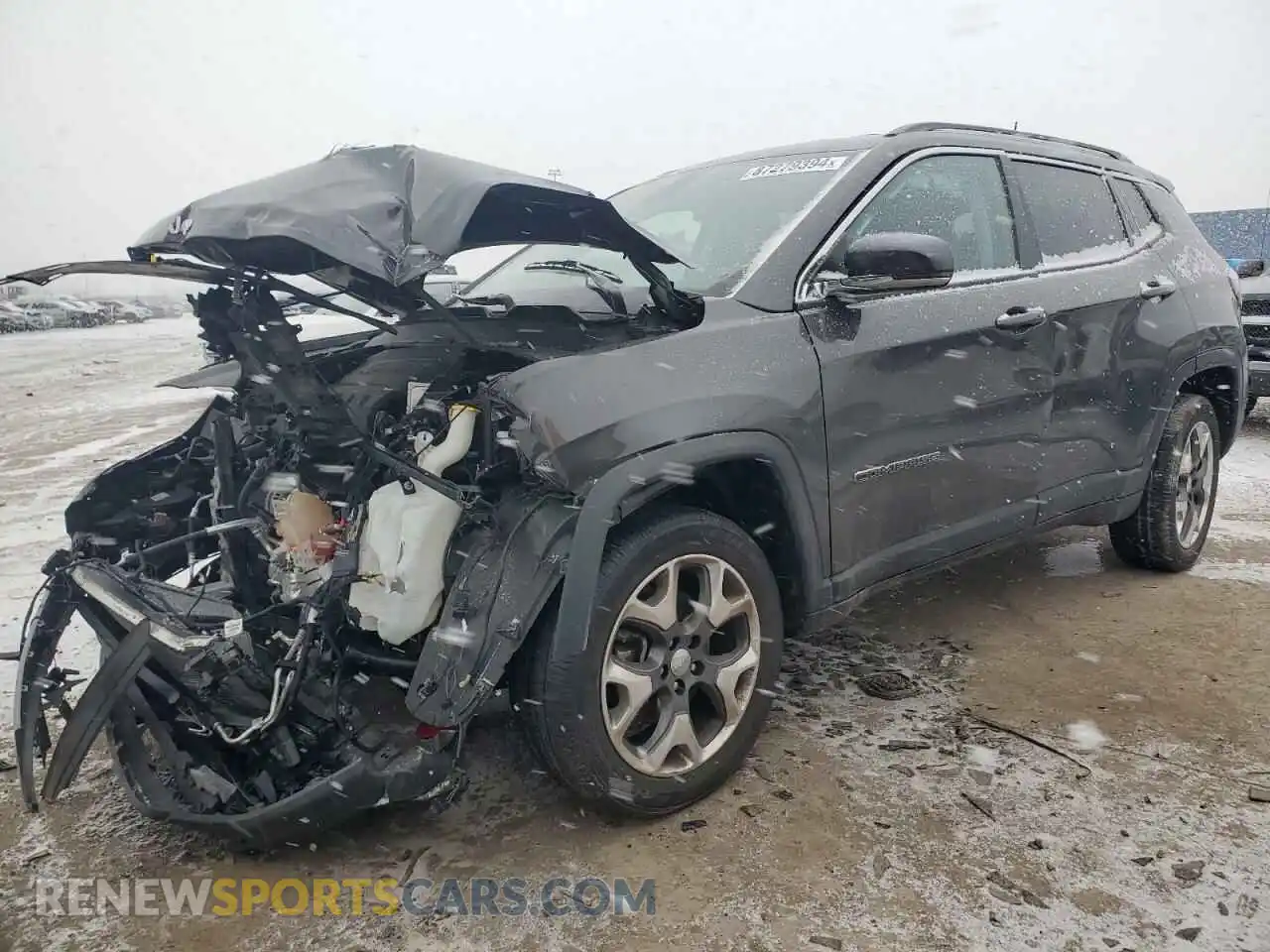 1 Photograph of a damaged car 3C4NJDCB0KT854435 JEEP COMPASS 2019