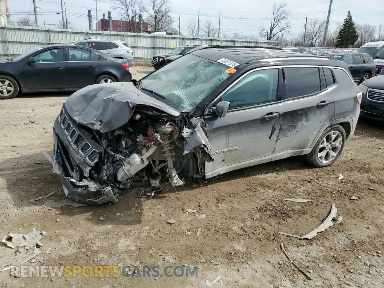 1 Photograph of a damaged car 3C4NJDCB1KT704656 JEEP COMPASS 2019