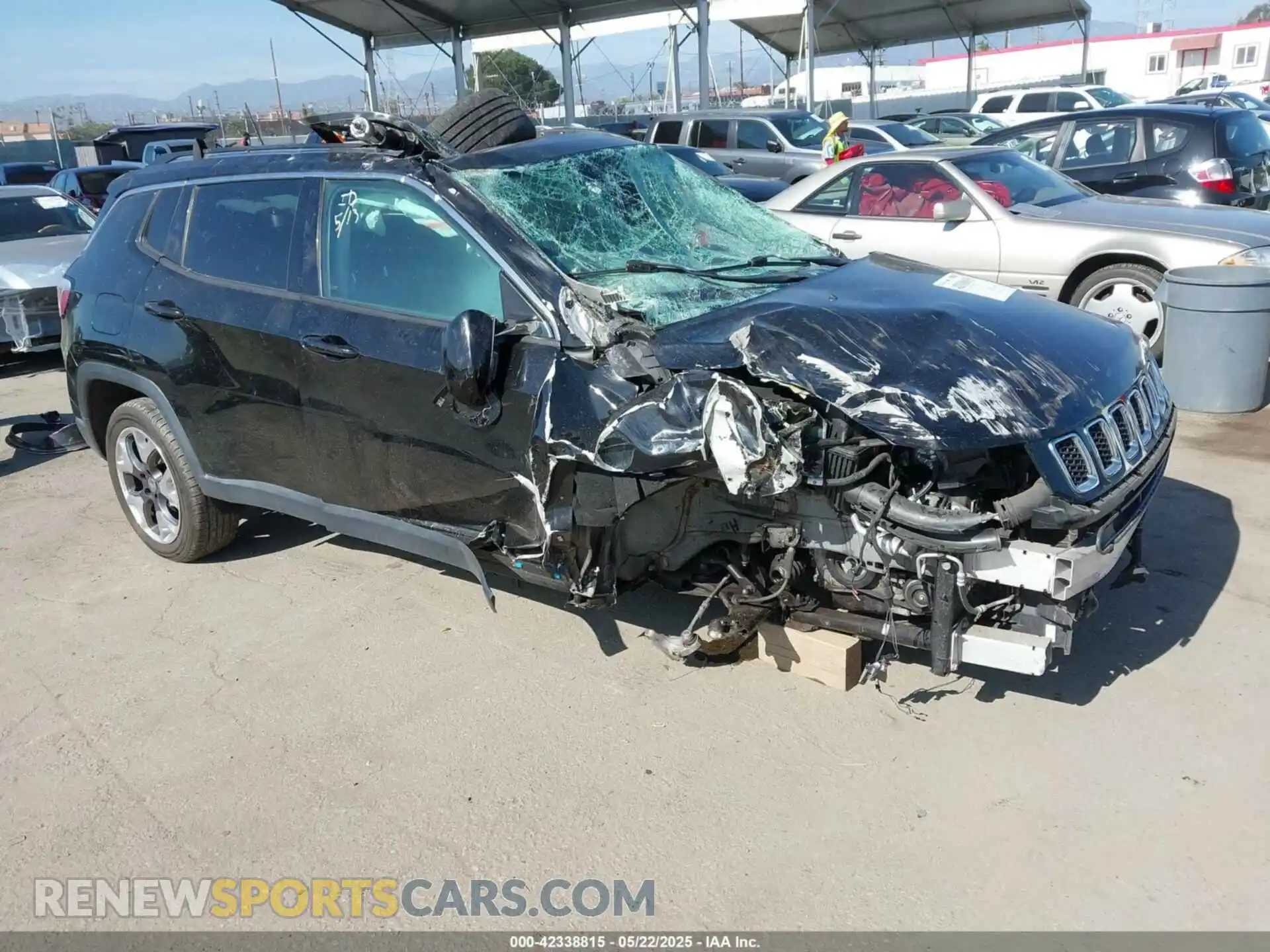 1 Photograph of a damaged car 3C4NJDCB6KT653901 JEEP COMPASS 2019