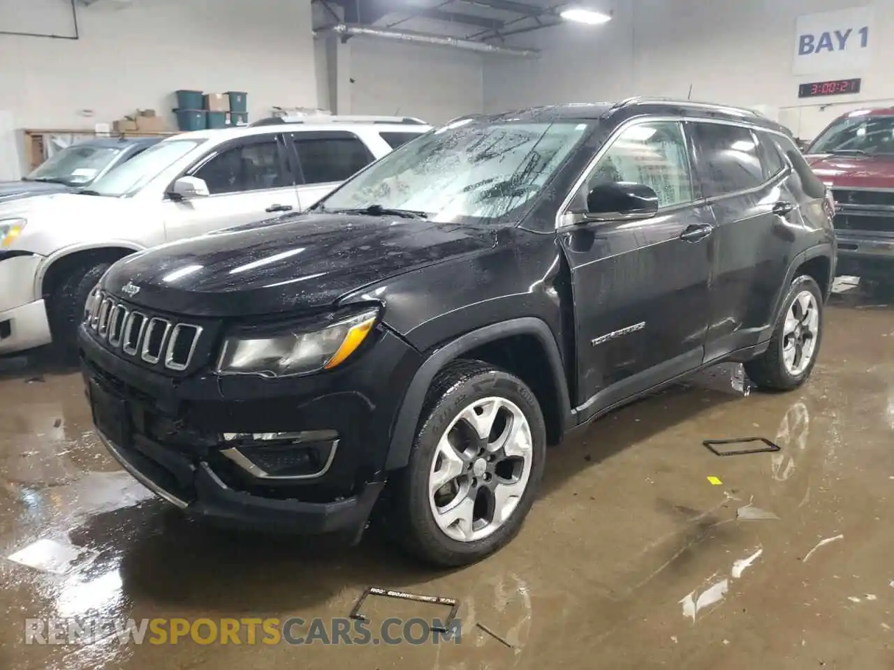 1 Photograph of a damaged car 3C4NJDCB8KT651129 JEEP COMPASS 2019