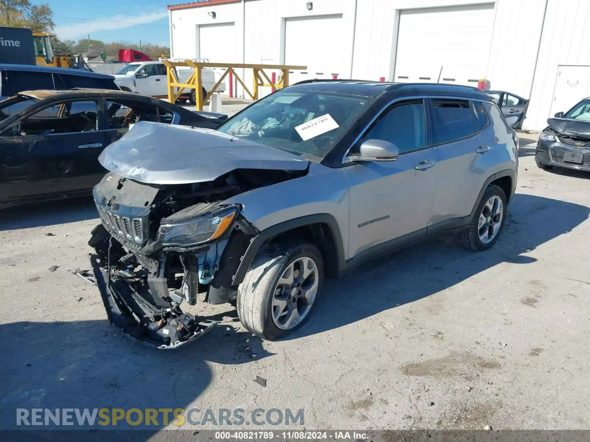 2 Photograph of a damaged car 3C4NJDCB8KT669405 JEEP COMPASS 2019