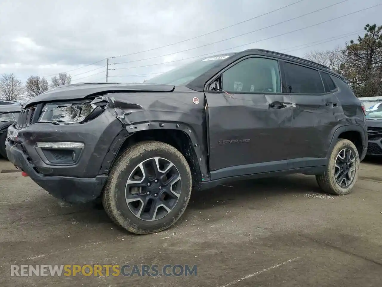1 Photograph of a damaged car 3C4NJDDB0KT775734 JEEP COMPASS 2019