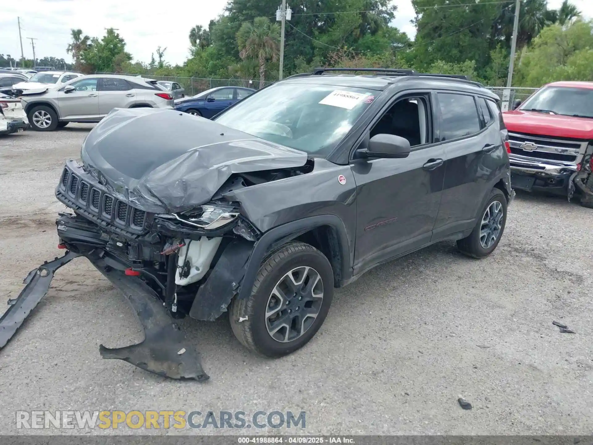 2 Photograph of a damaged car 3C4NJDDB0KT799869 JEEP COMPASS 2019