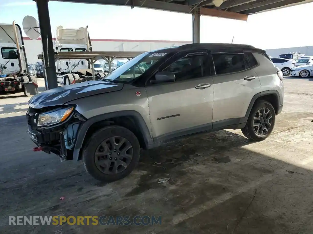 1 Photograph of a damaged car 3C4NJDDB5KT721233 JEEP COMPASS 2019