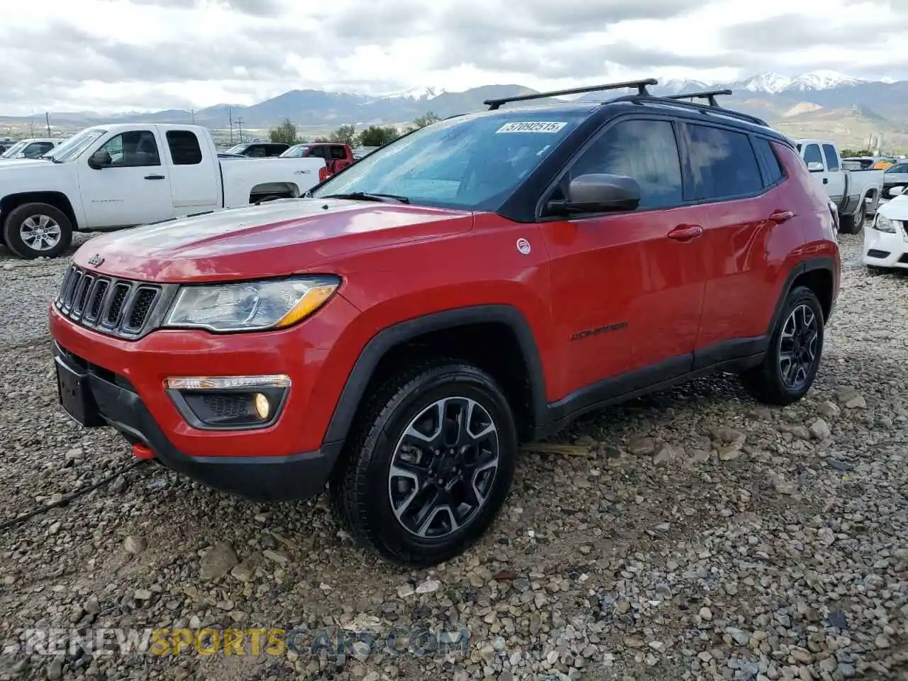 1 Photograph of a damaged car 3C4NJDDB6KT795244 JEEP COMPASS 2019