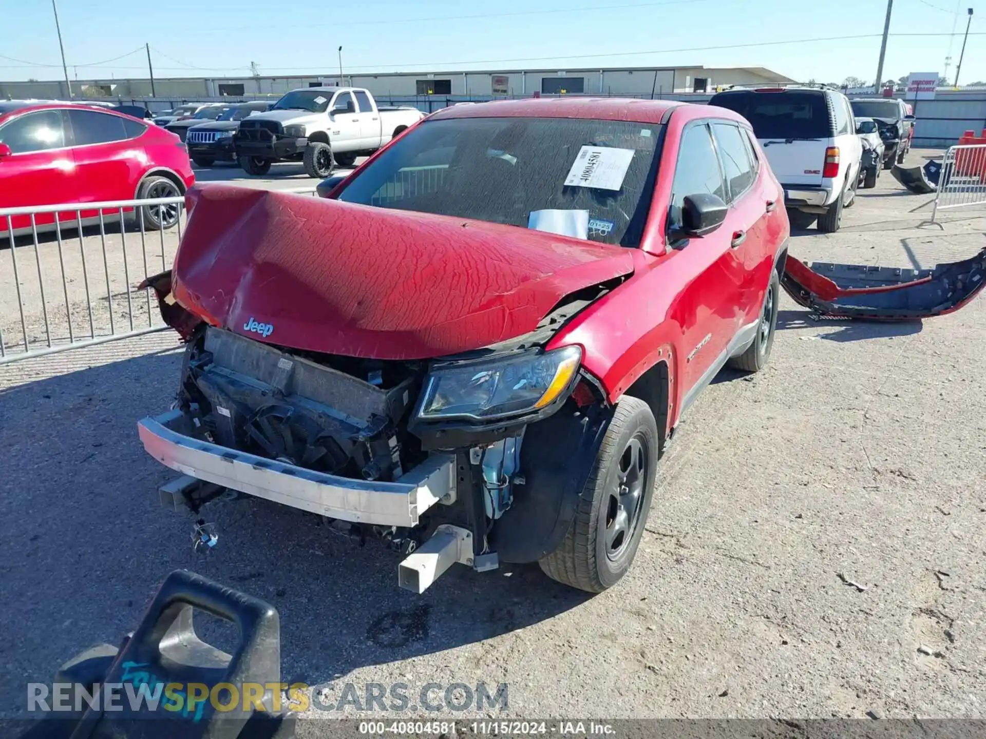 2 Photograph of a damaged car 3C4NJCAB2LT121124 JEEP COMPASS 2020