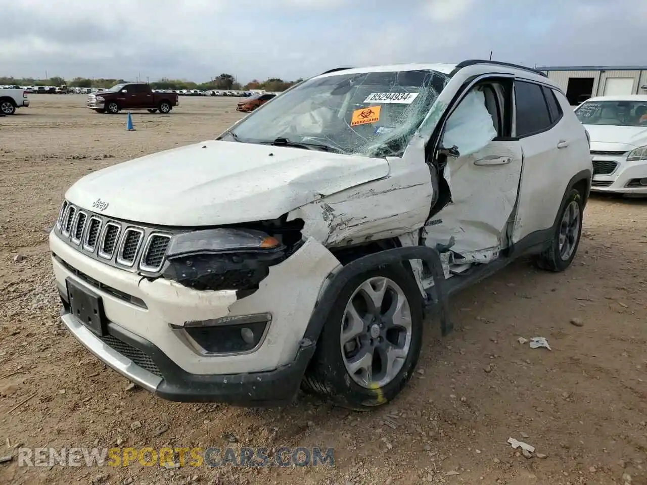 1 Photograph of a damaged car 3C4NJCCBXLT187241 JEEP COMPASS 2020