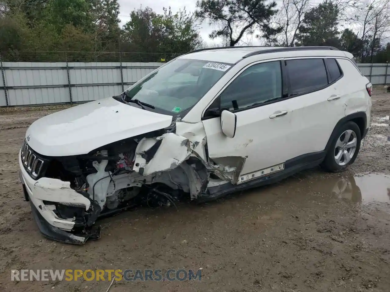 1 Photograph of a damaged car 3C4NJDBB8LT197354 JEEP COMPASS 2020