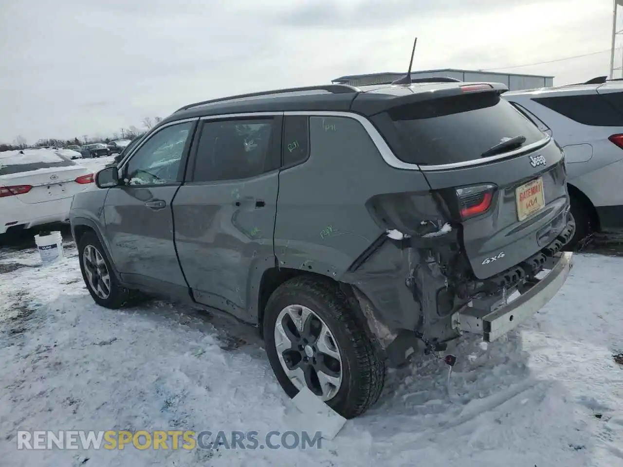 2 fotografías del automóvil dañado 3C4NJDCBXLT104980 JEEP COMPASS 2020