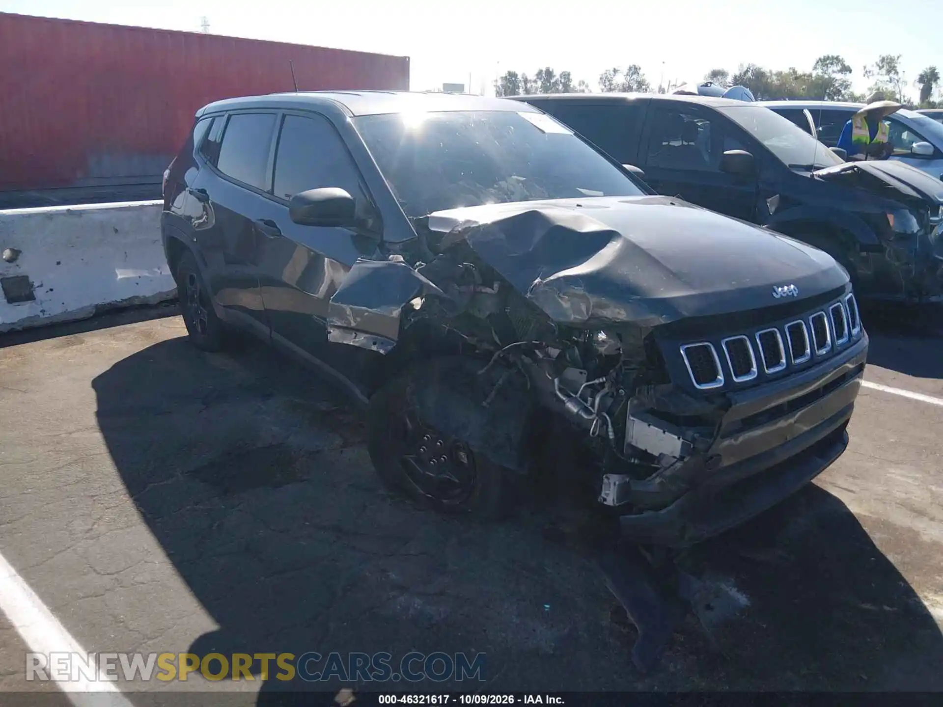 1 Photograph of a damaged car 3C4NJCAB0MT538808 JEEP COMPASS 2021