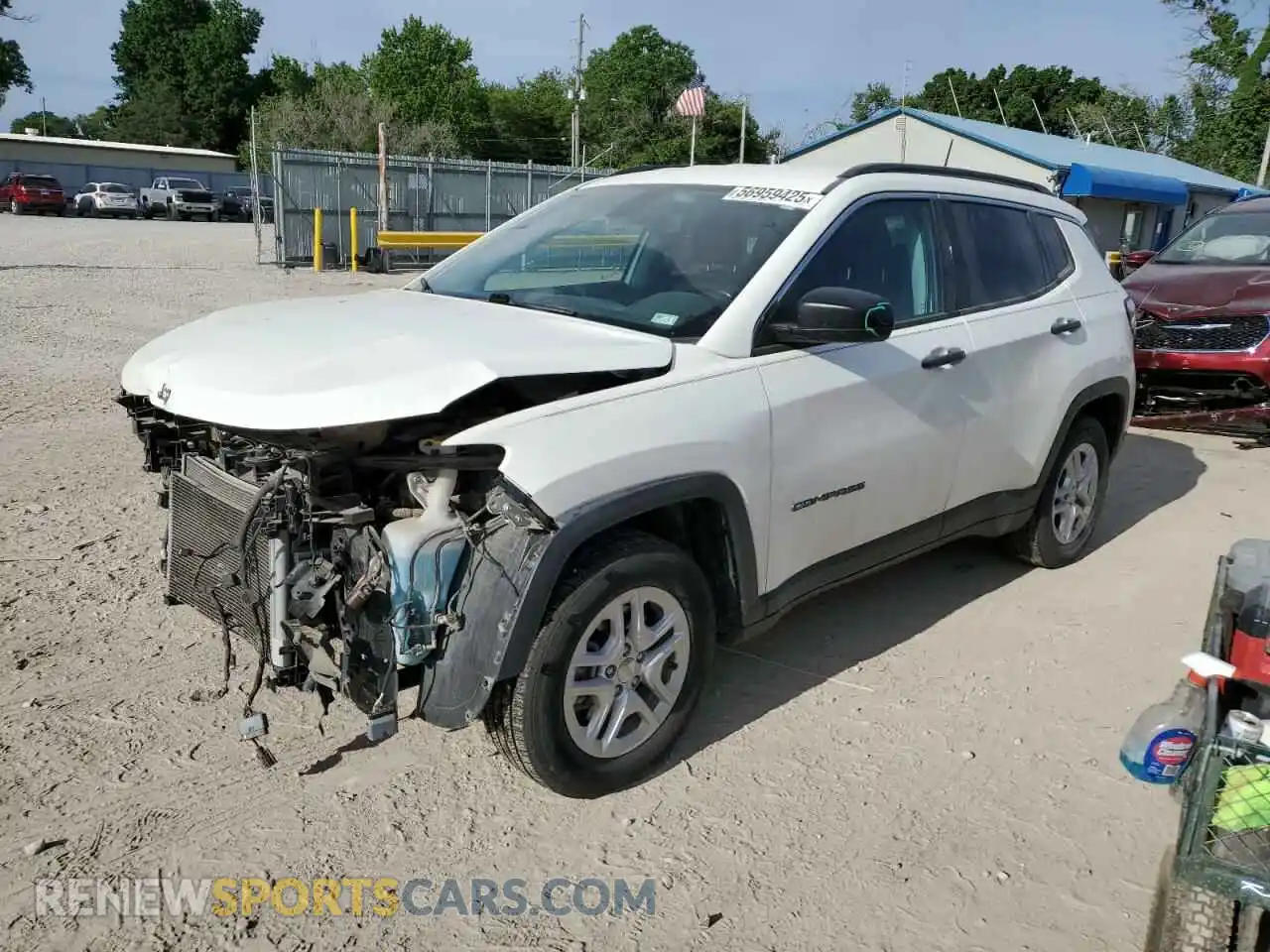 1 Photograph of a damaged car 3C4NJCAB0MT553051 JEEP COMPASS 2021