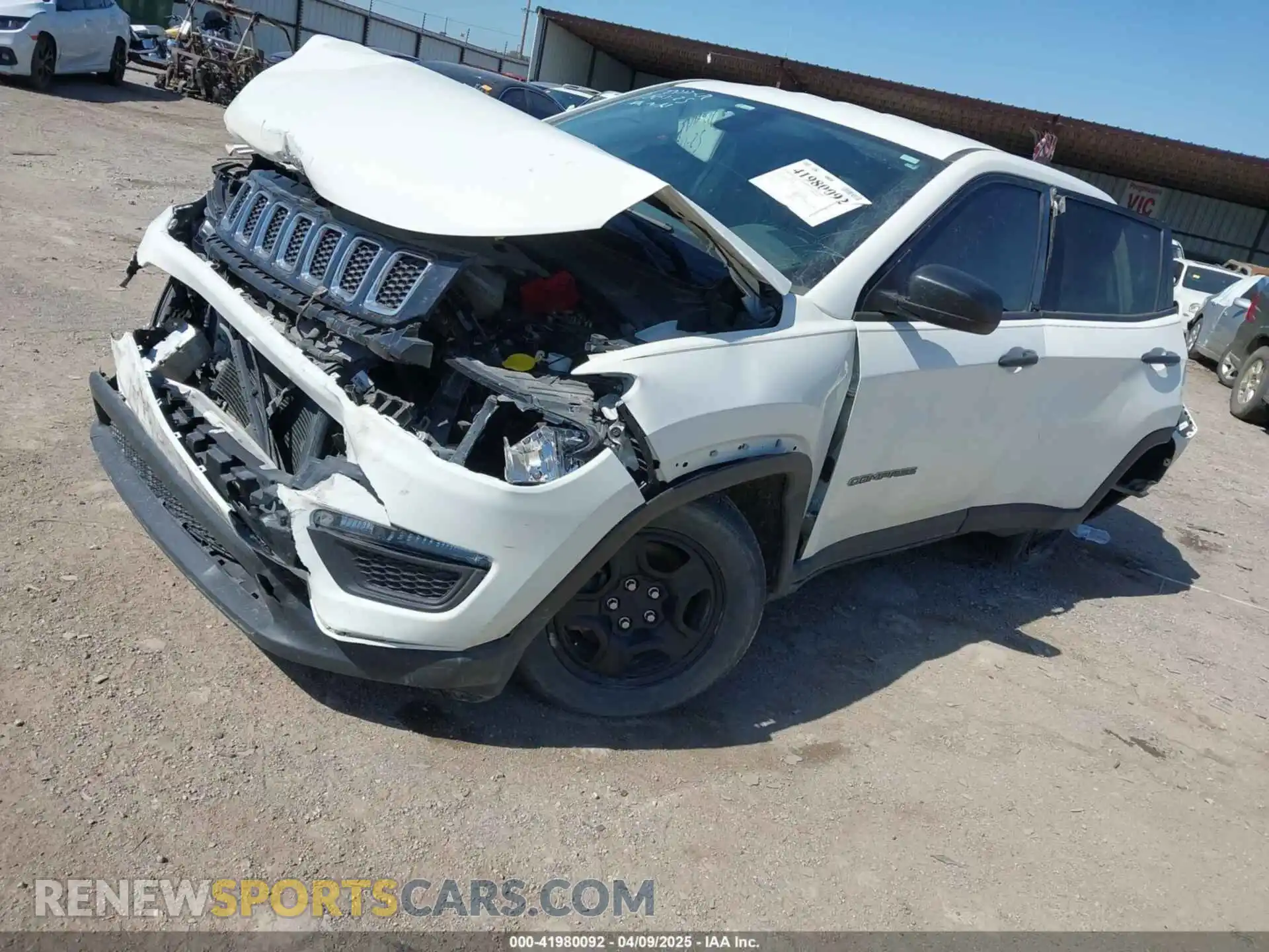2 Photograph of a damaged car 3C4NJCAB1MT560381 JEEP COMPASS 2021