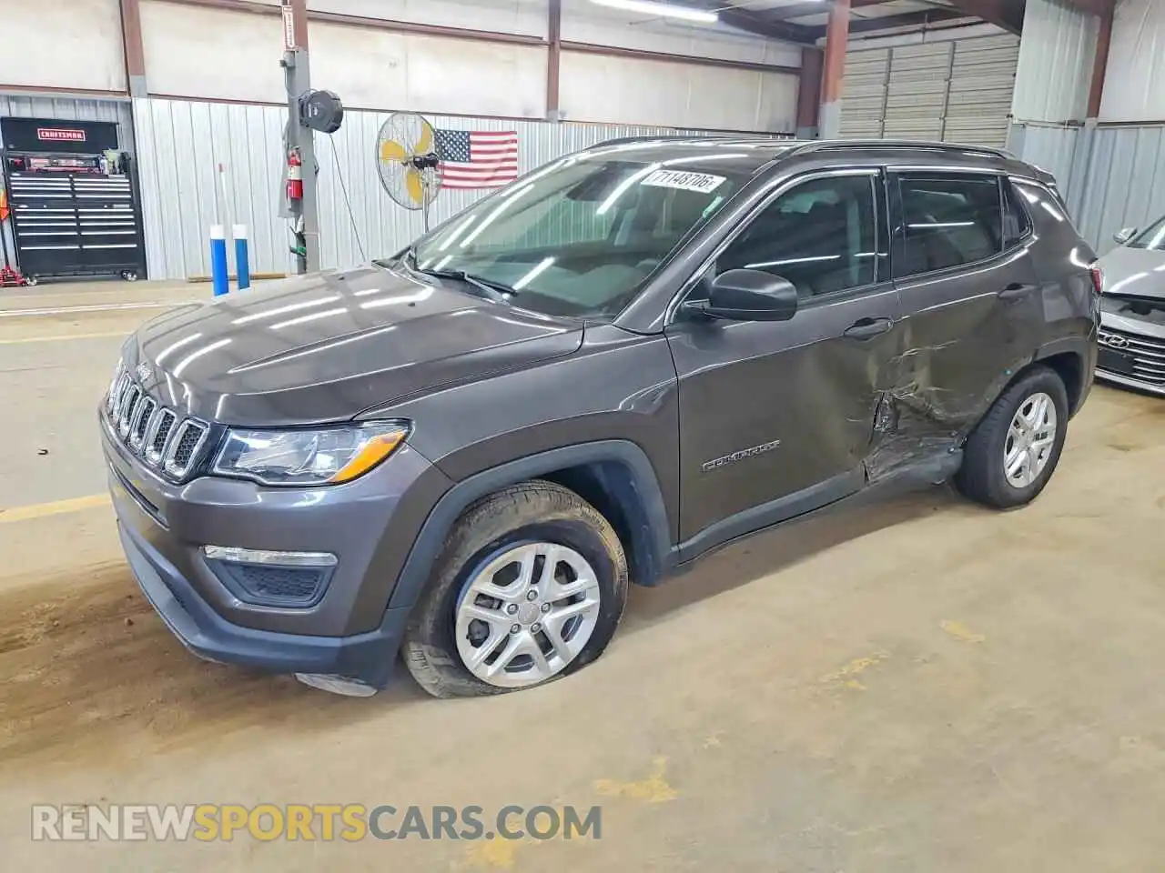 1 Фотография поврежденного автомобиля 3C4NJCAB3MT523087 JEEP COMPASS 2021