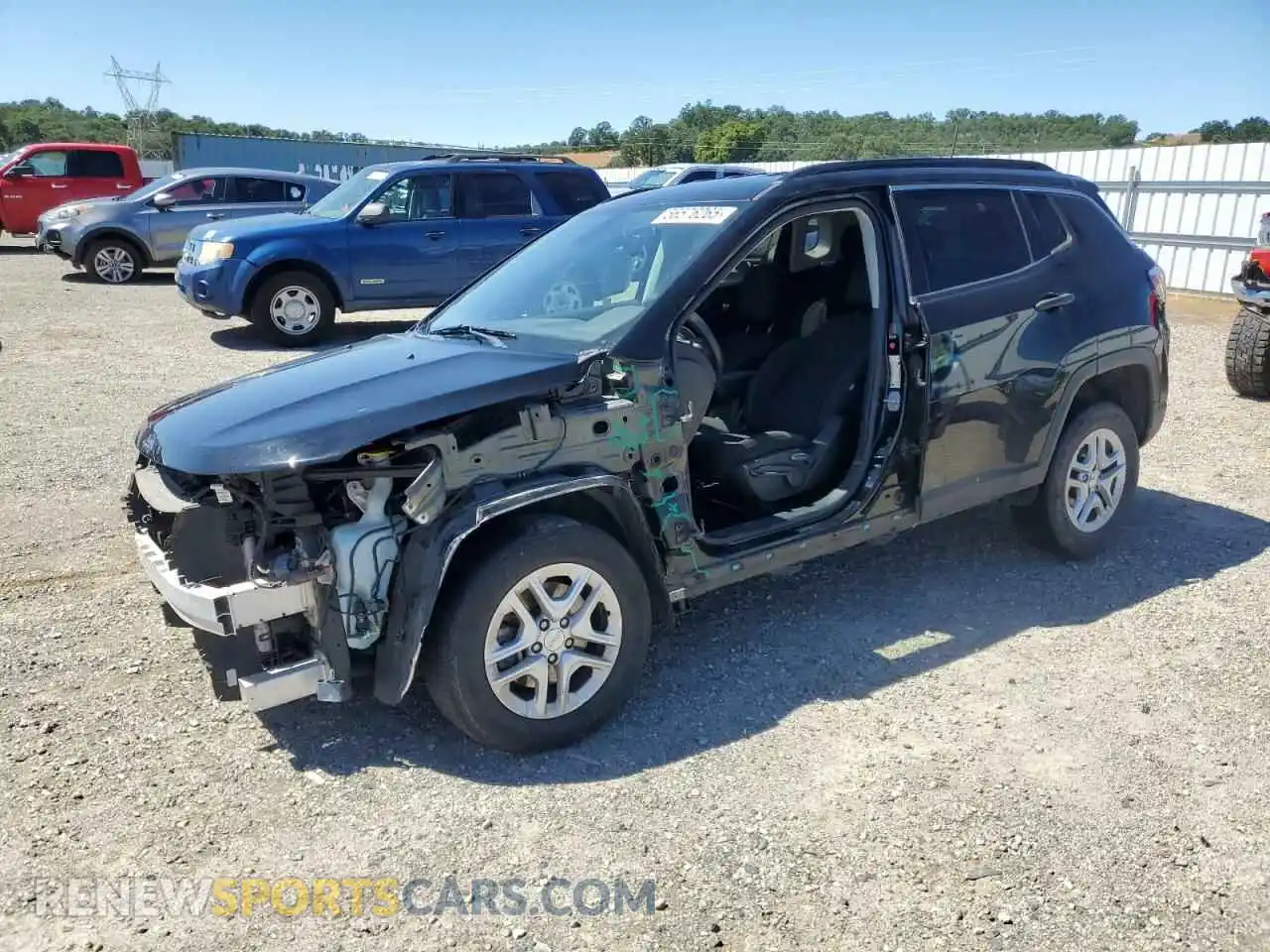 1 Photograph of a damaged car 3C4NJCAB3MT535174 JEEP COMPASS 2021