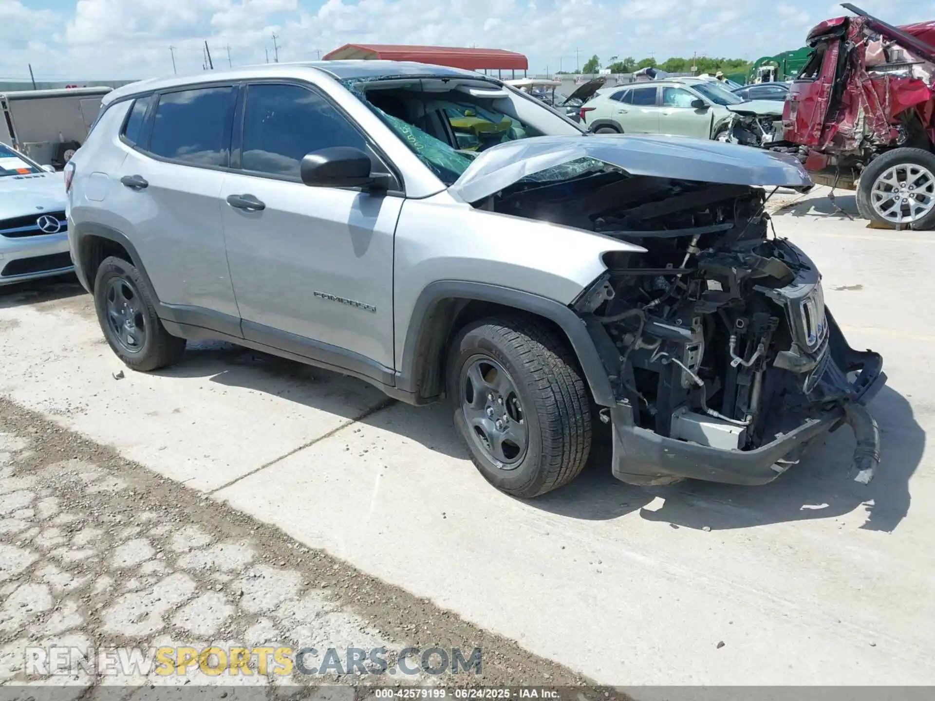 1 Photograph of a damaged car 3C4NJCAB6MT501939 JEEP COMPASS 2021