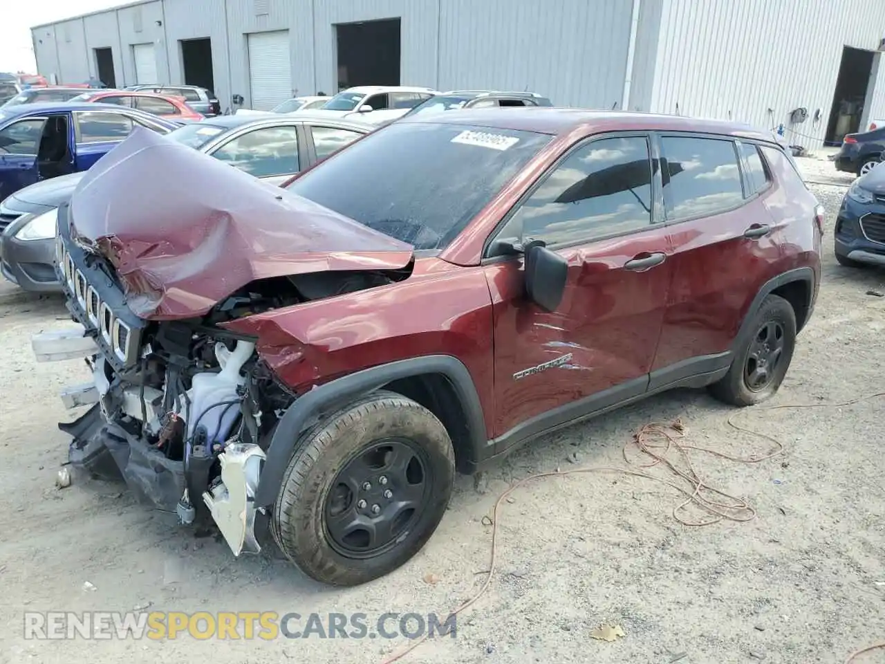 1 Photograph of a damaged car 3C4NJCAB7MT508401 JEEP COMPASS 2021