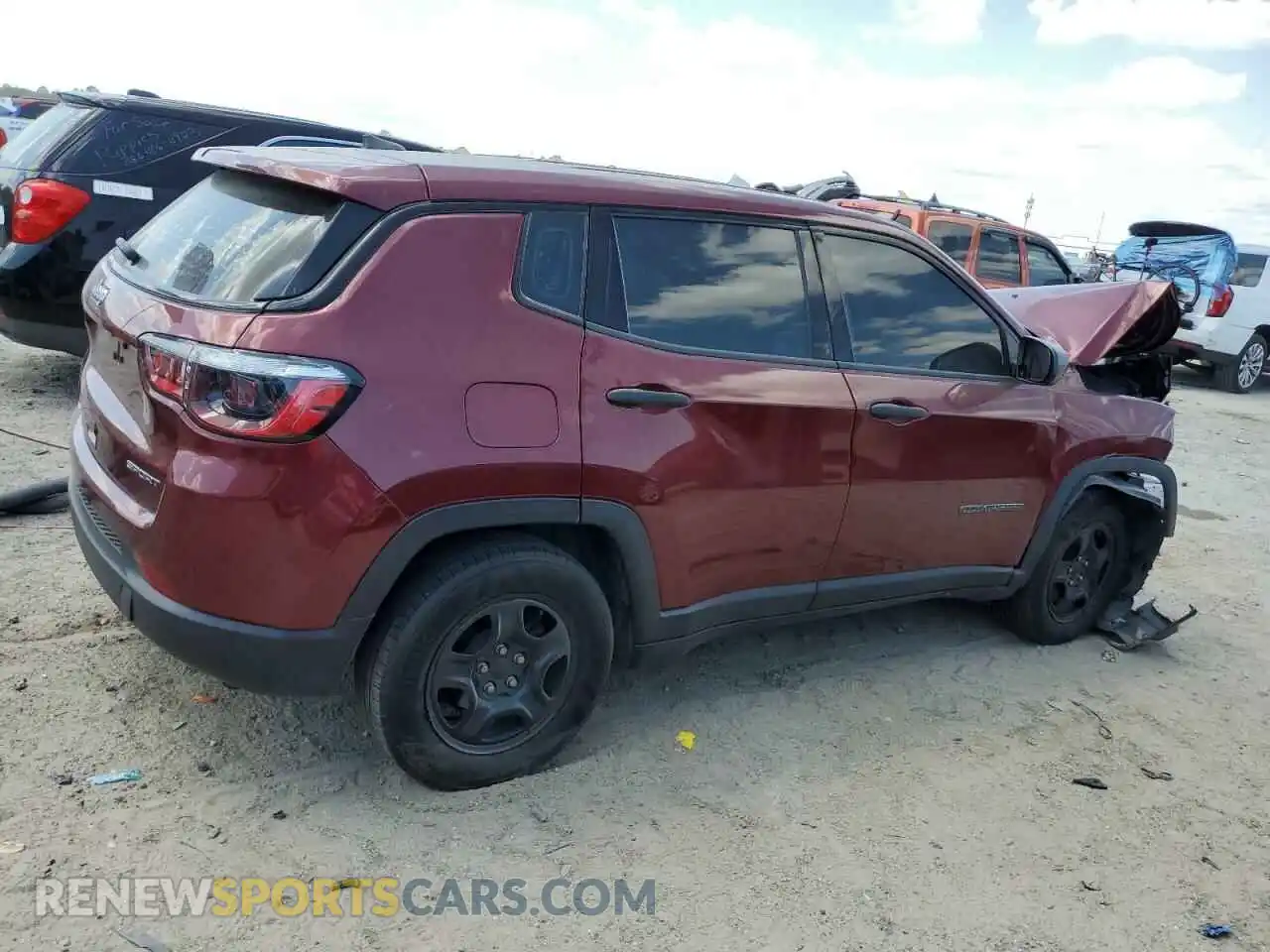 3 Photograph of a damaged car 3C4NJCAB7MT508401 JEEP COMPASS 2021