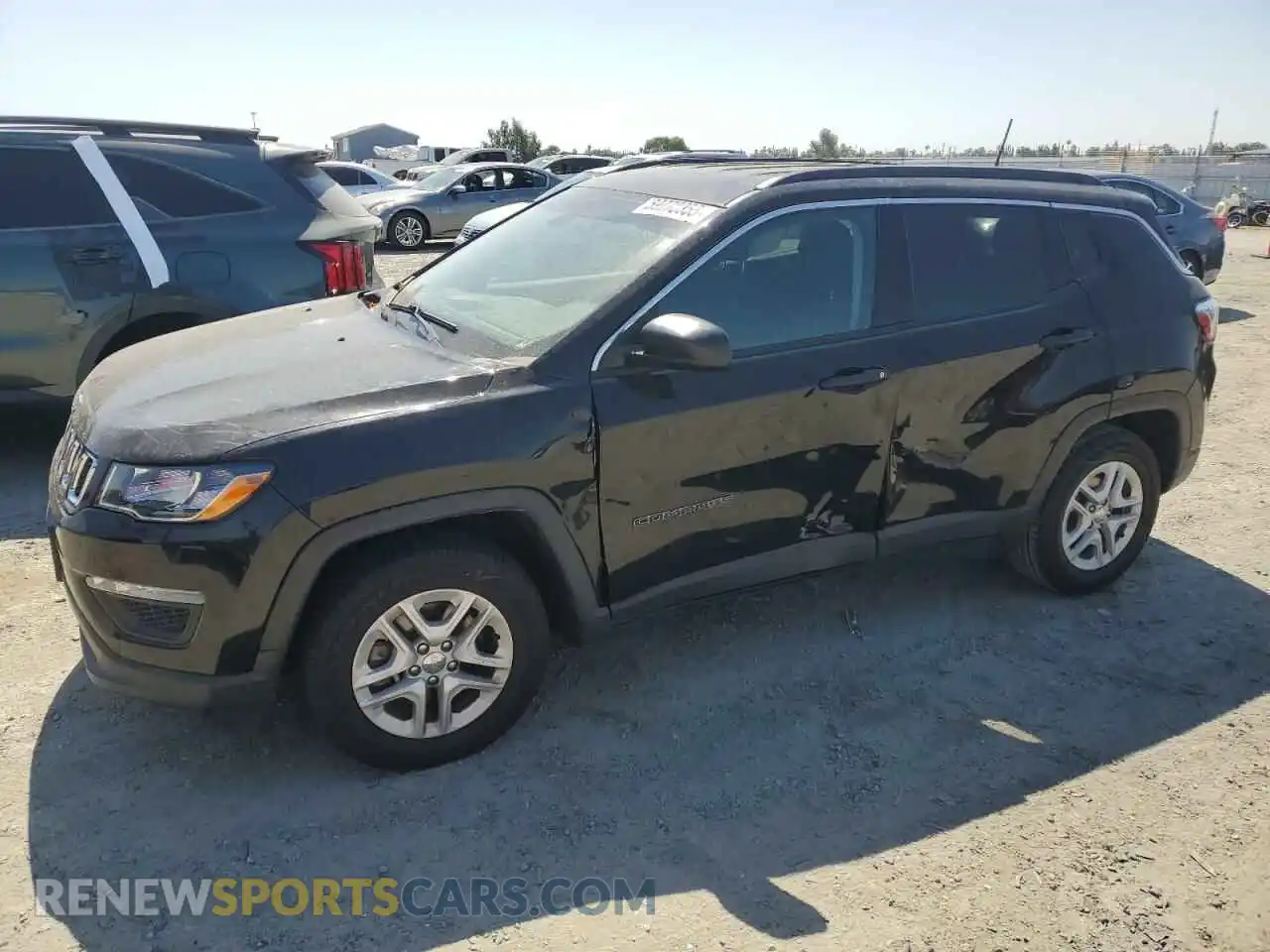 1 Photograph of a damaged car 3C4NJCAB8MT545909 JEEP COMPASS 2021