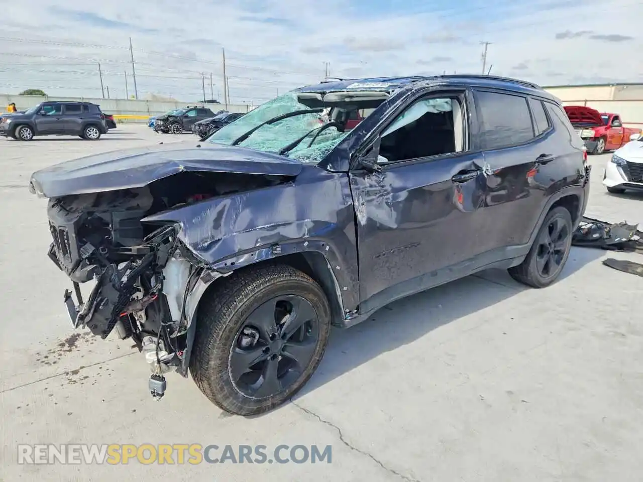 1 Photograph of a damaged car 3C4NJCBB8MT567567 JEEP COMPASS 2021
