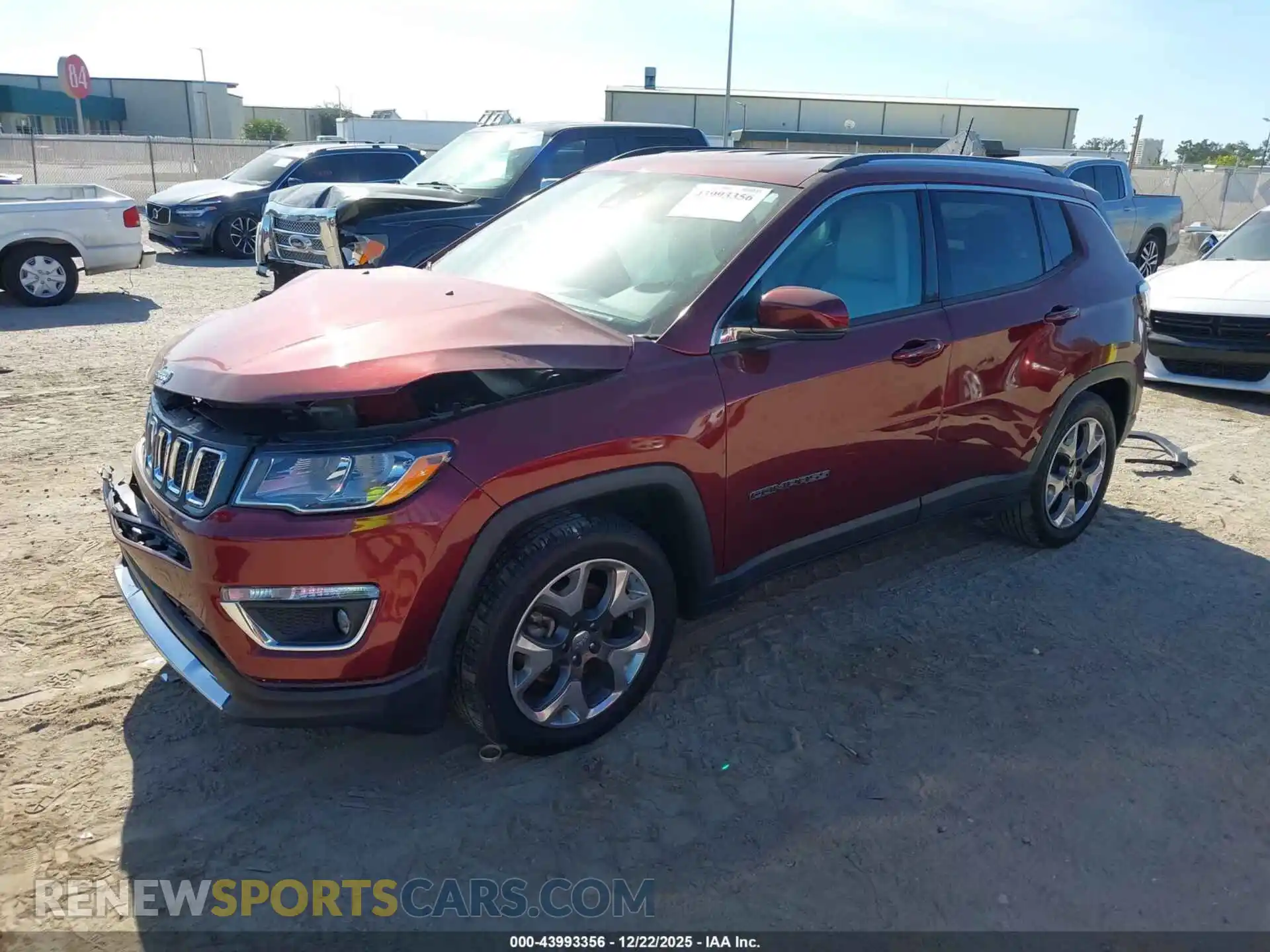 2 Photograph of a damaged car 3C4NJCCB6MT528202 JEEP COMPASS 2021