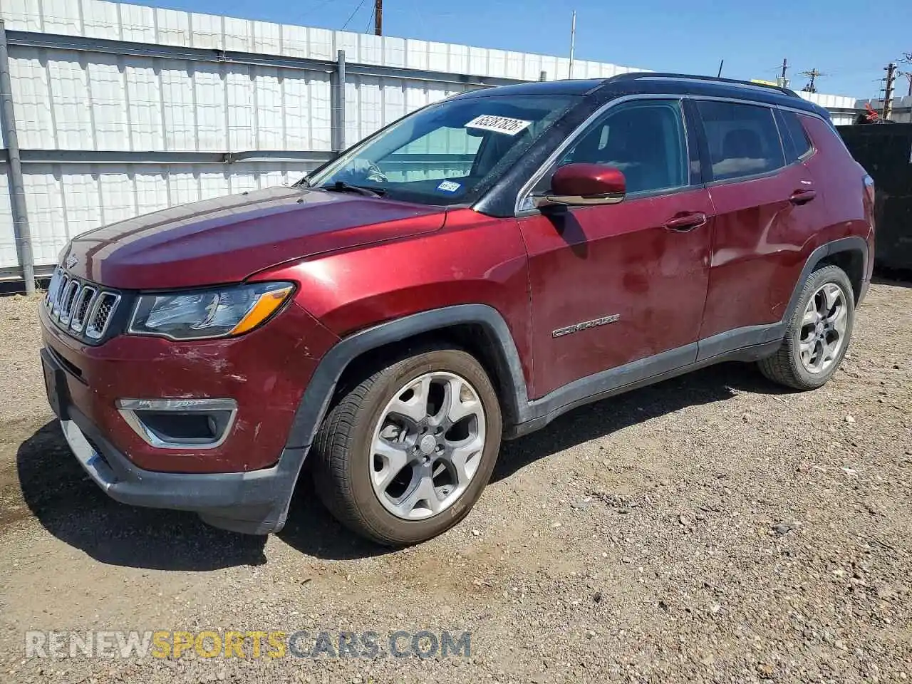 1 Photograph of a damaged car 3C4NJCCB8MT545633 JEEP COMPASS 2021