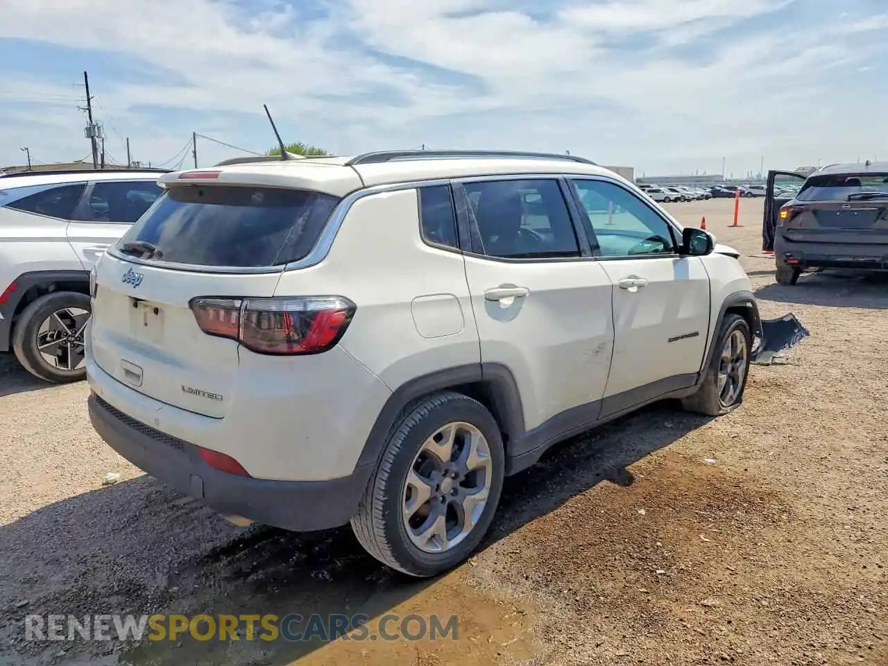 3 fotografías del automóvil dañado 3C4NJCCB9MT522491 JEEP COMPASS 2021
