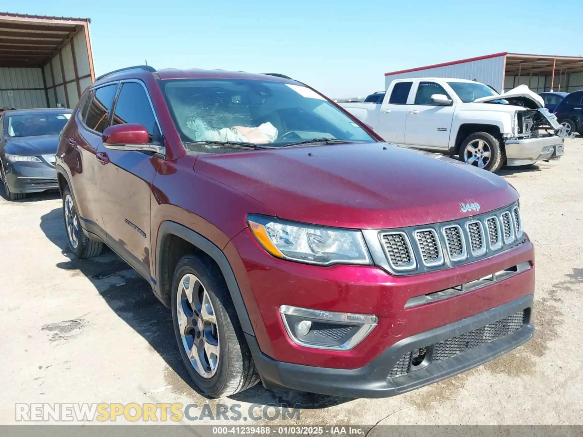 1 Photograph of a damaged car 3C4NJCCBXMT531362 JEEP COMPASS 2021