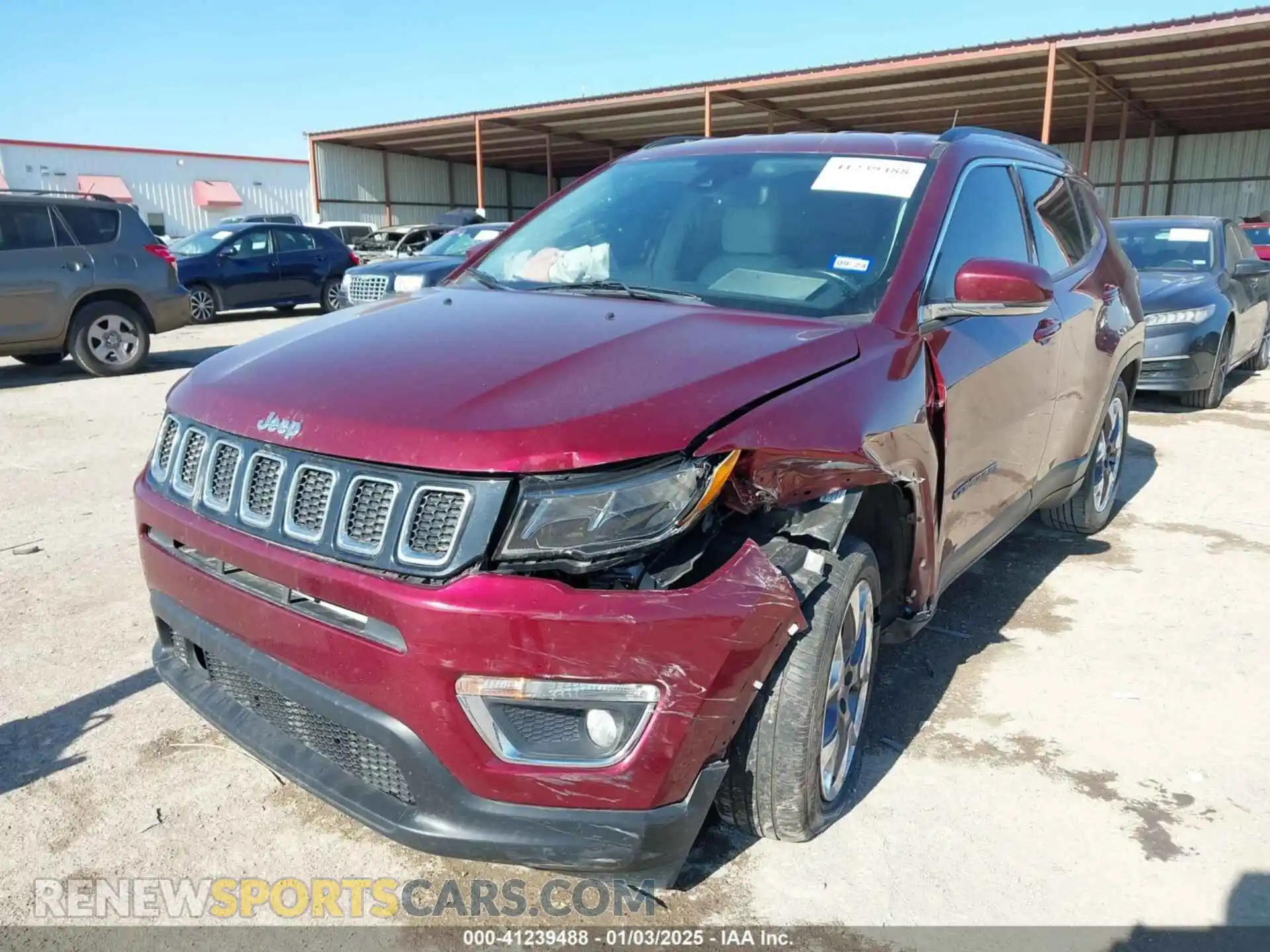 2 Photograph of a damaged car 3C4NJCCBXMT531362 JEEP COMPASS 2021