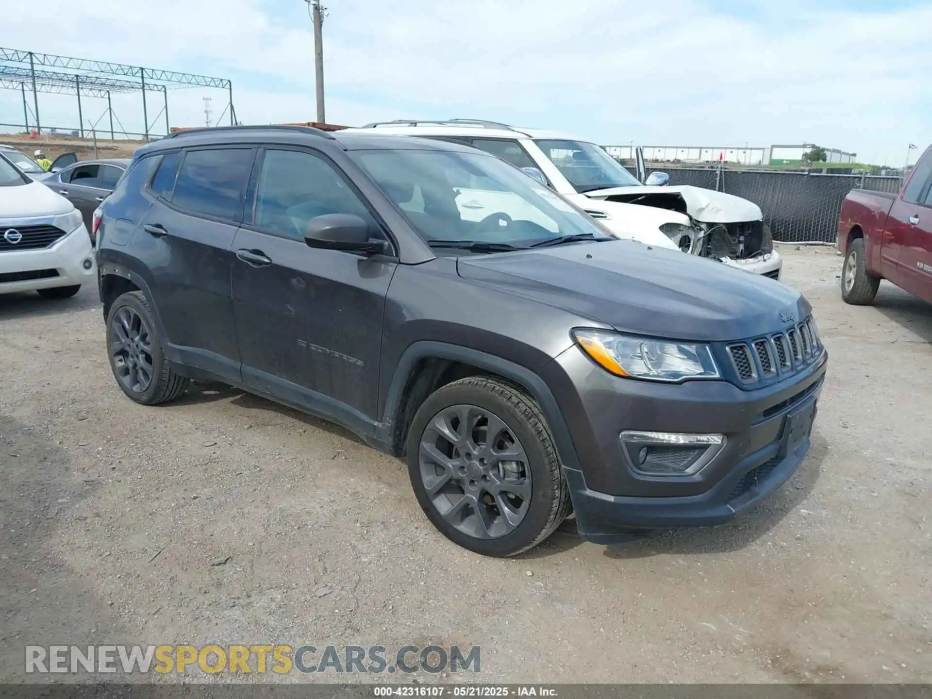1 Photograph of a damaged car 3C4NJCEB0MT604218 JEEP COMPASS 2021
