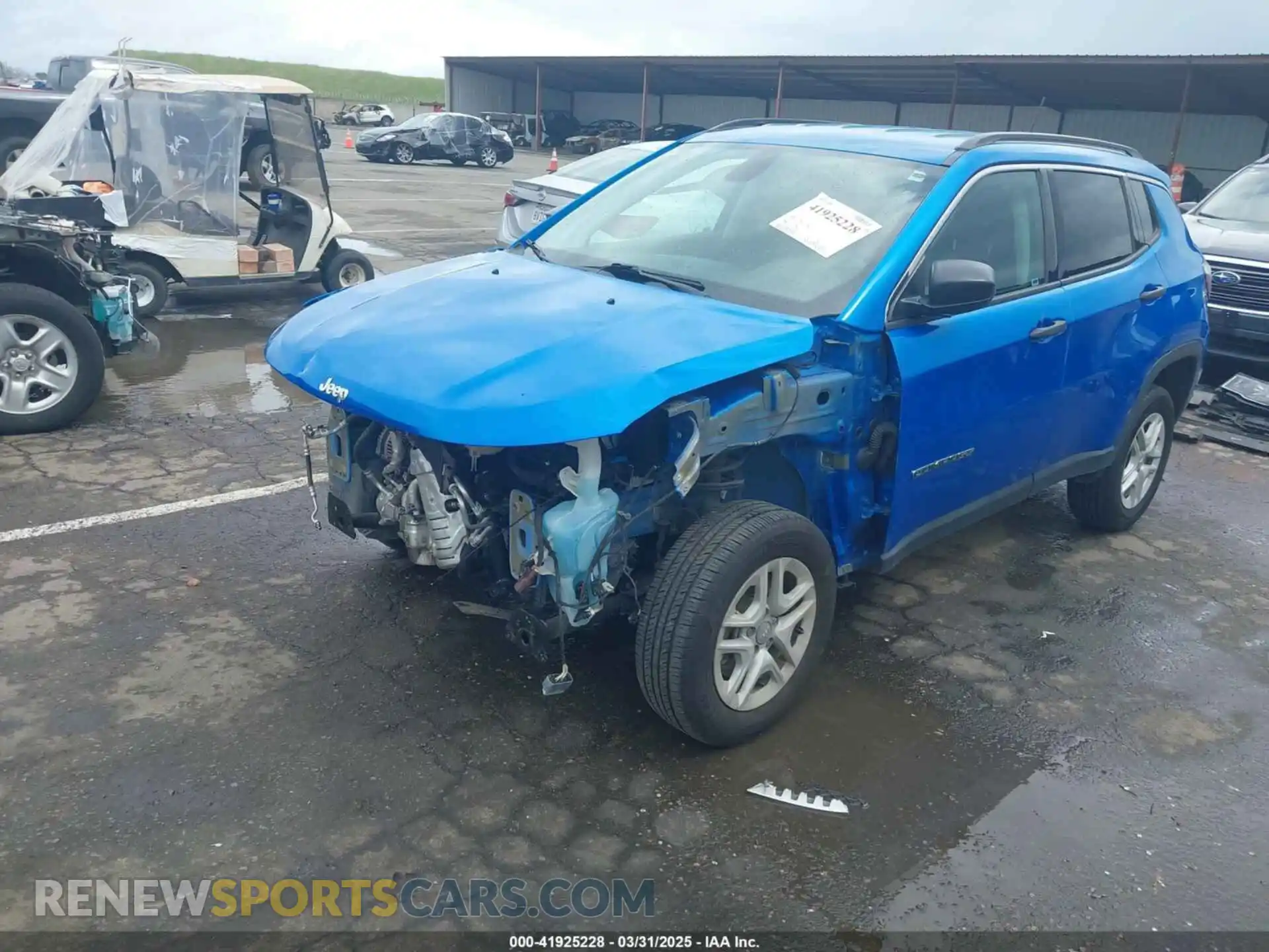 2 fotografías del automóvil dañado 3C4NJDAB3MT591461 JEEP COMPASS 2021