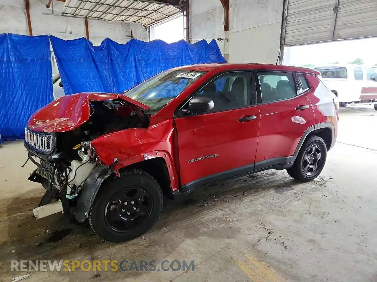 1 Photograph of a damaged car 3C4NJDAB7MT501440 JEEP COMPASS 2021