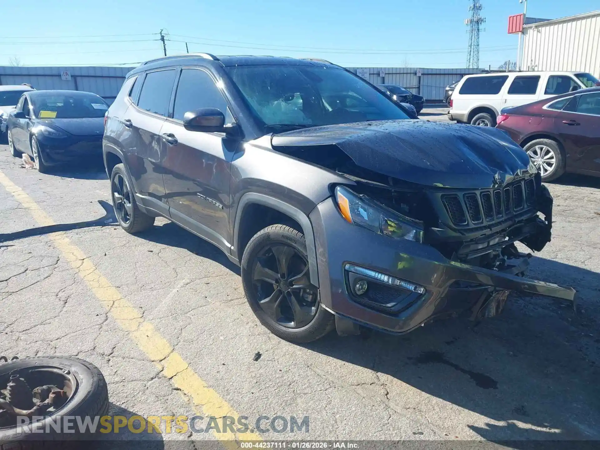1 Photograph of a damaged car 3C4NJDBB8MT539791 JEEP COMPASS 2021