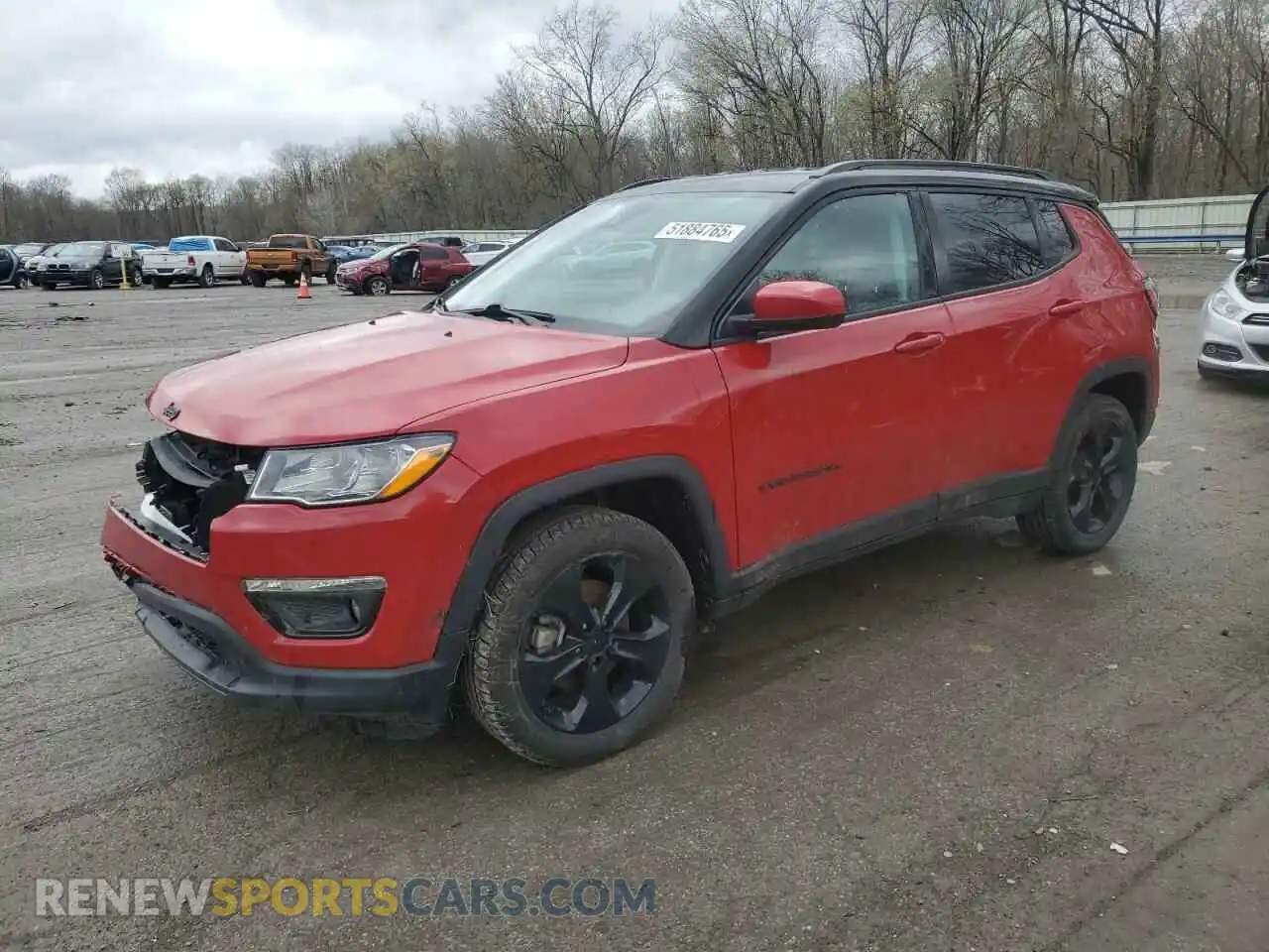 1 Photograph of a damaged car 3C4NJDBB9MT522210 JEEP COMPASS 2021