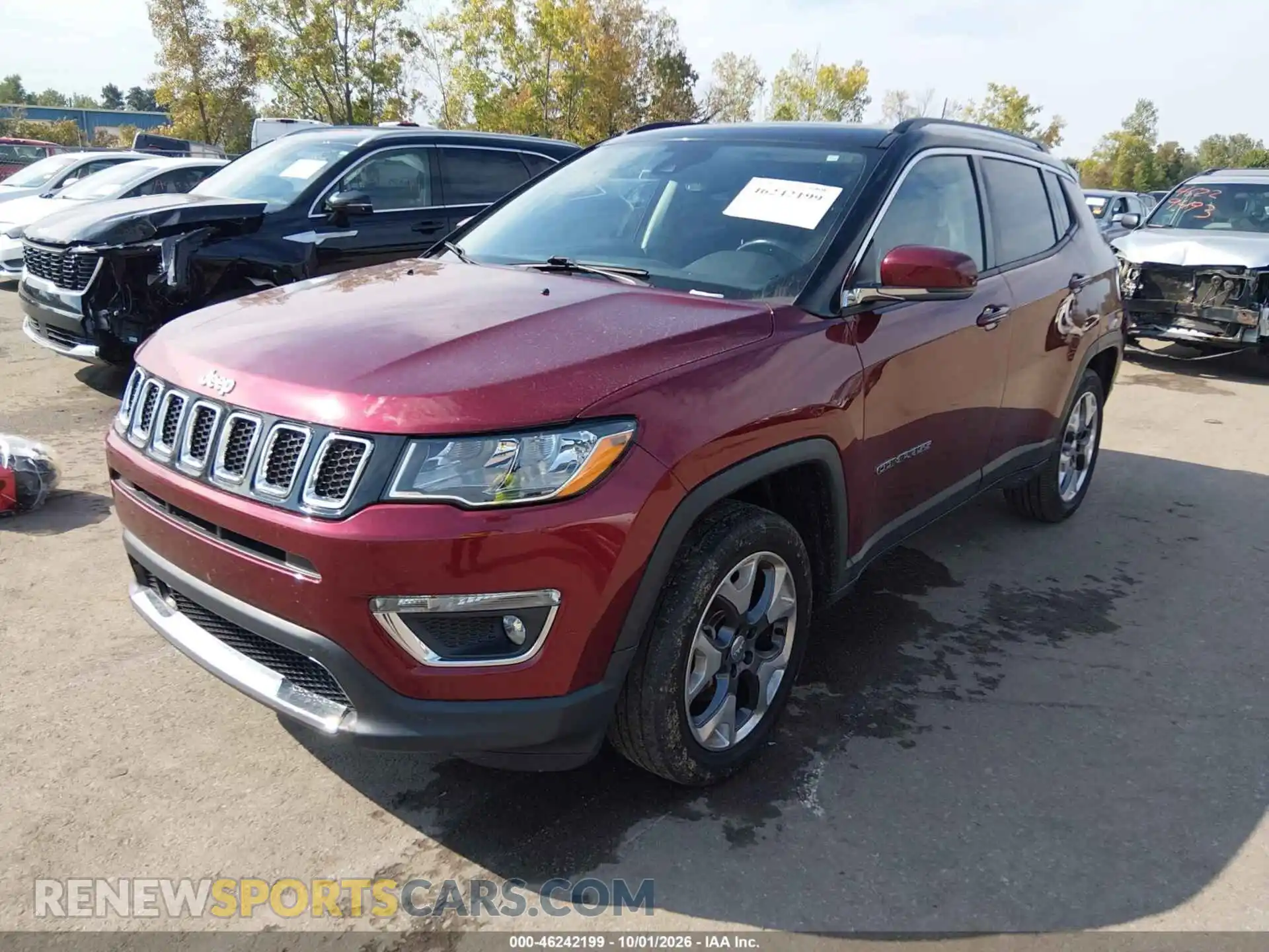 2 fotografías del automóvil dañado 3C4NJDCB0MT560469 JEEP COMPASS 2021