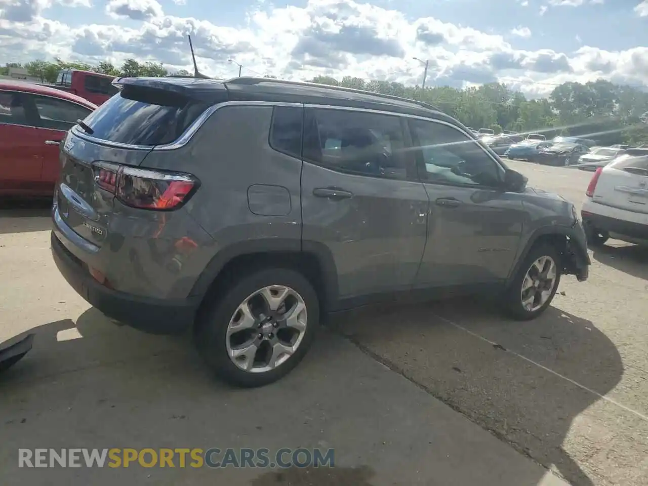 3 fotografías del automóvil dañado 3C4NJDCB1MT579130 JEEP COMPASS 2021