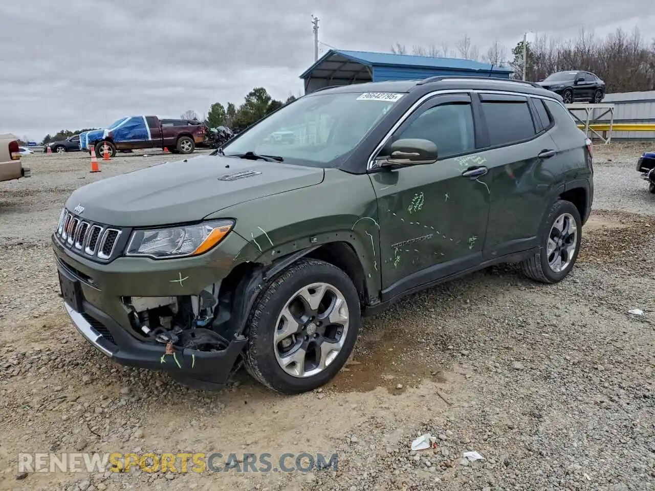 1 Photograph of a damaged car 3C4NJDCB3MT586337 JEEP COMPASS 2021