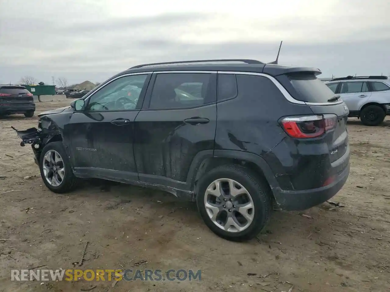 2 fotografías del automóvil dañado 3C4NJDCB4MT514014 JEEP COMPASS 2021