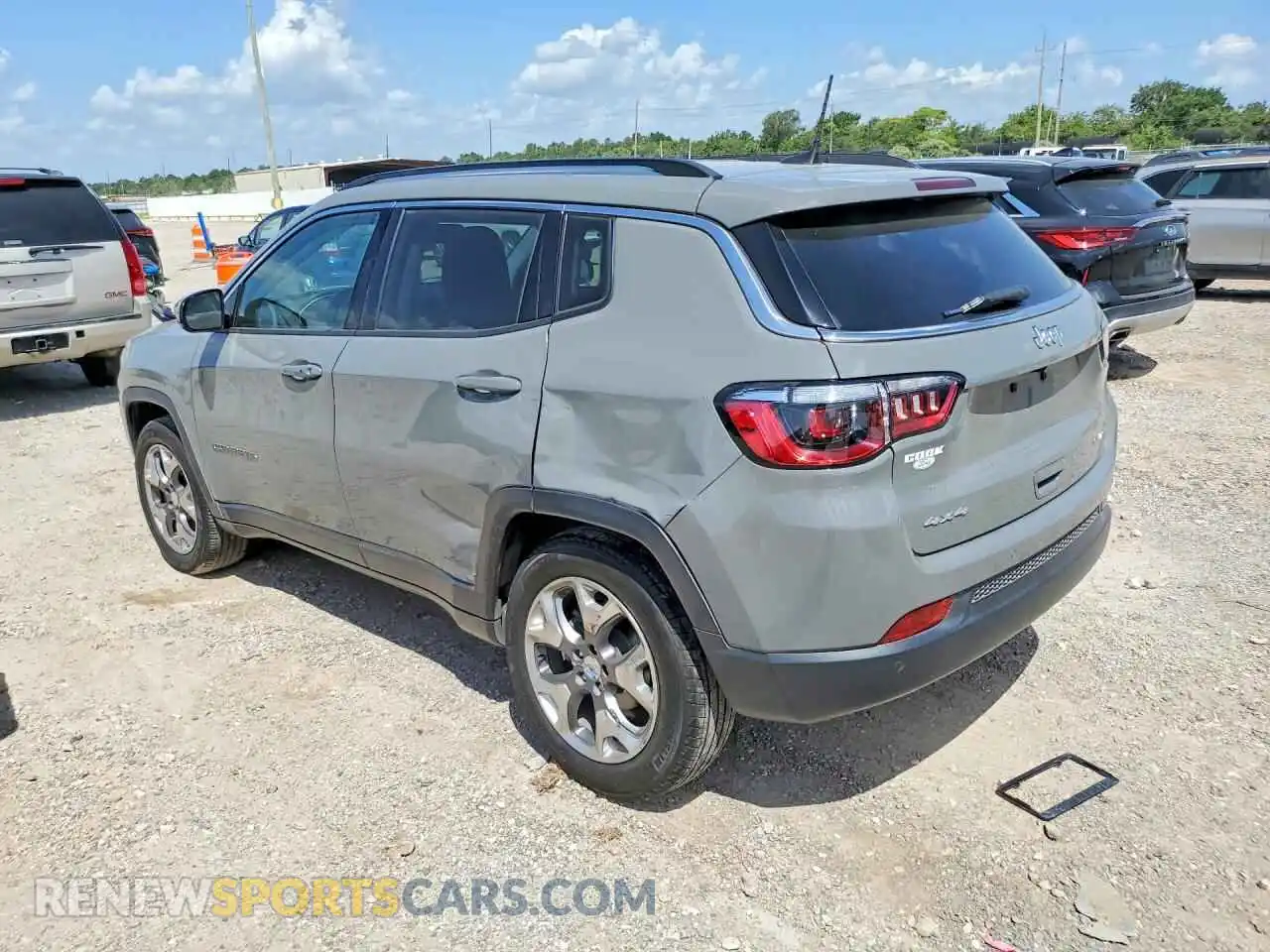 2 fotografías del automóvil dañado 3C4NJDCB5MT572620 JEEP COMPASS 2021