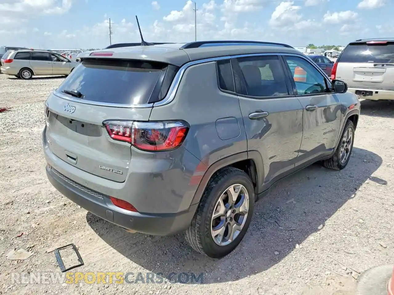 3 fotografías del automóvil dañado 3C4NJDCB5MT572620 JEEP COMPASS 2021