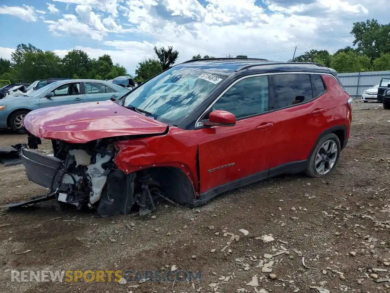 1 Photograph of a damaged car 3C4NJDCB7MT512581 JEEP COMPASS 2021