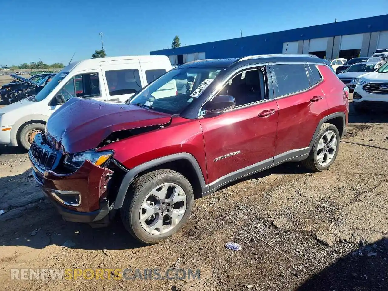 1 Photograph of a damaged car 3C4NJDCB8MT503050 JEEP COMPASS 2021