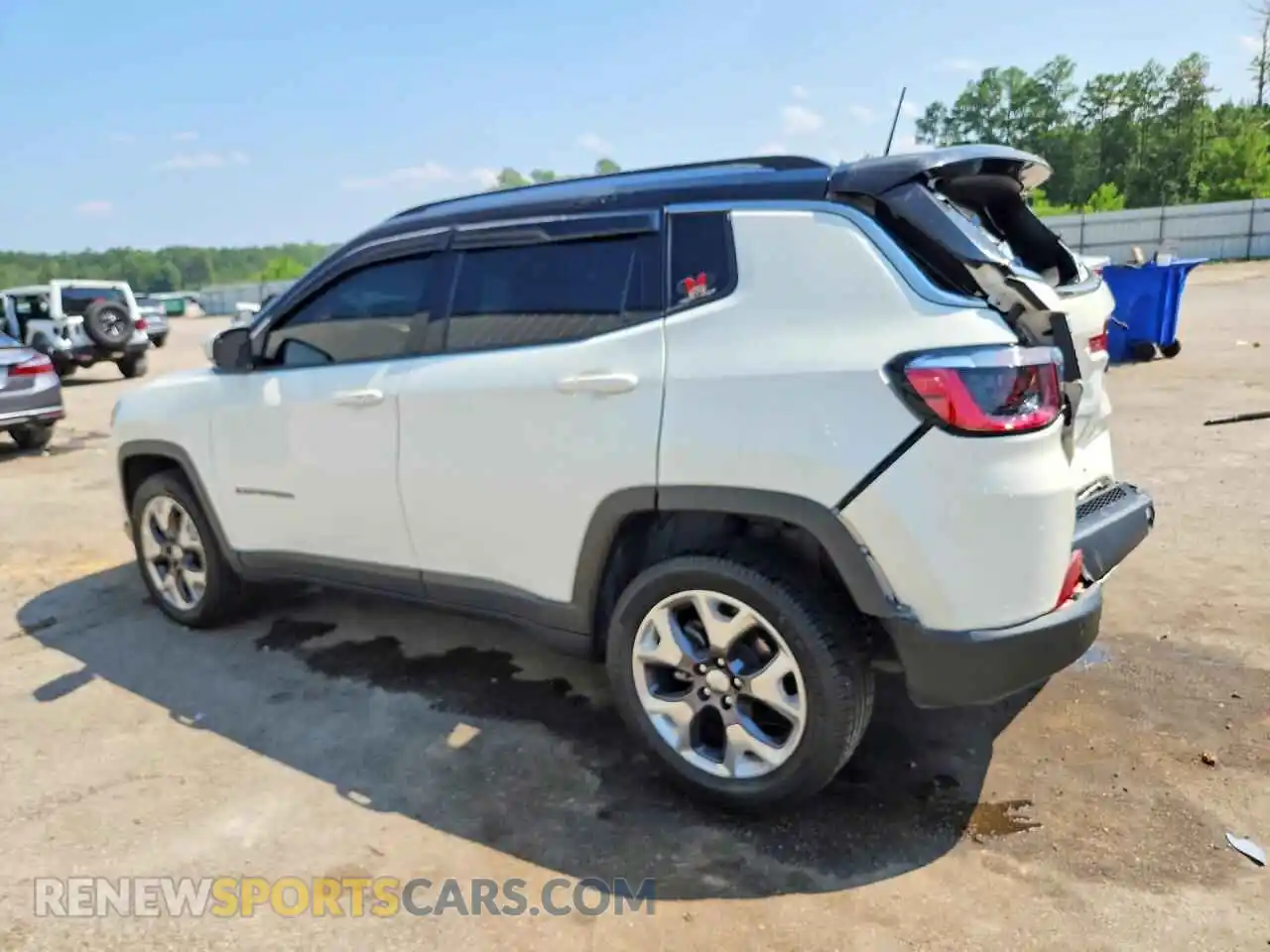 2 fotografías del automóvil dañado 3C4NJDCB8MT529423 JEEP COMPASS 2021