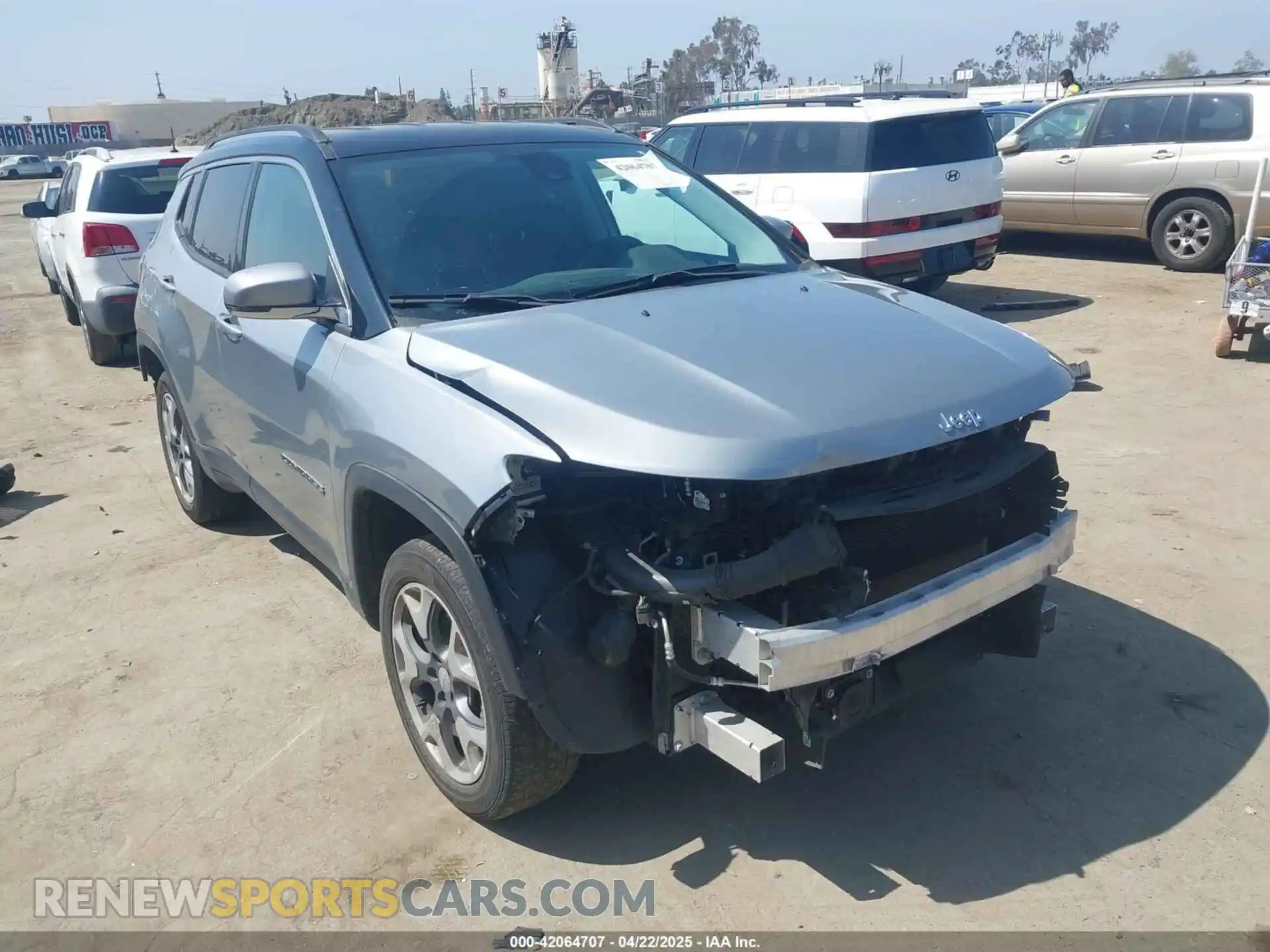 1 Photograph of a damaged car 3C4NJDCB8MT595535 JEEP COMPASS 2021