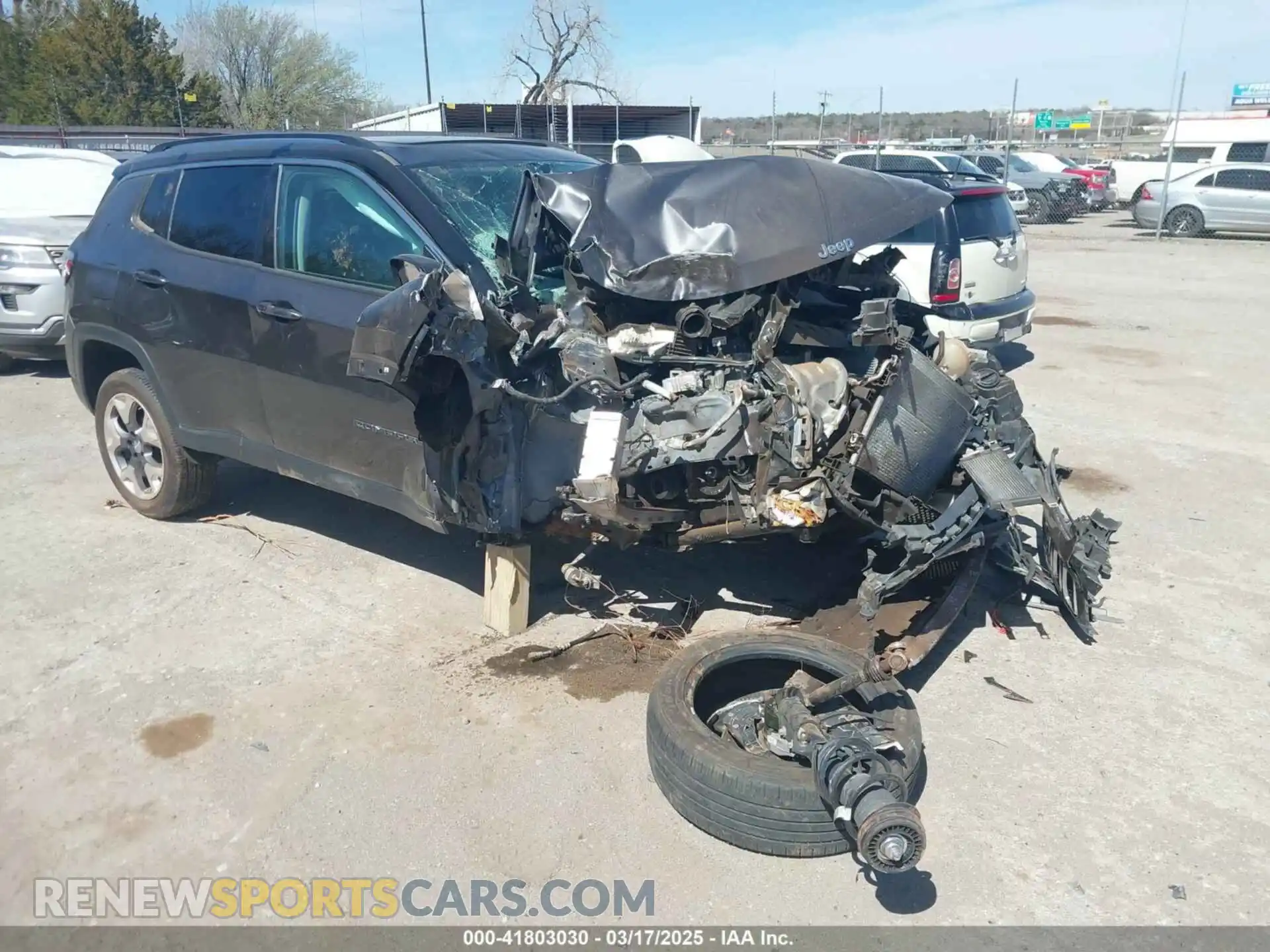 1 Photograph of a damaged car 3C4NJDCB8MT601544 JEEP COMPASS 2021