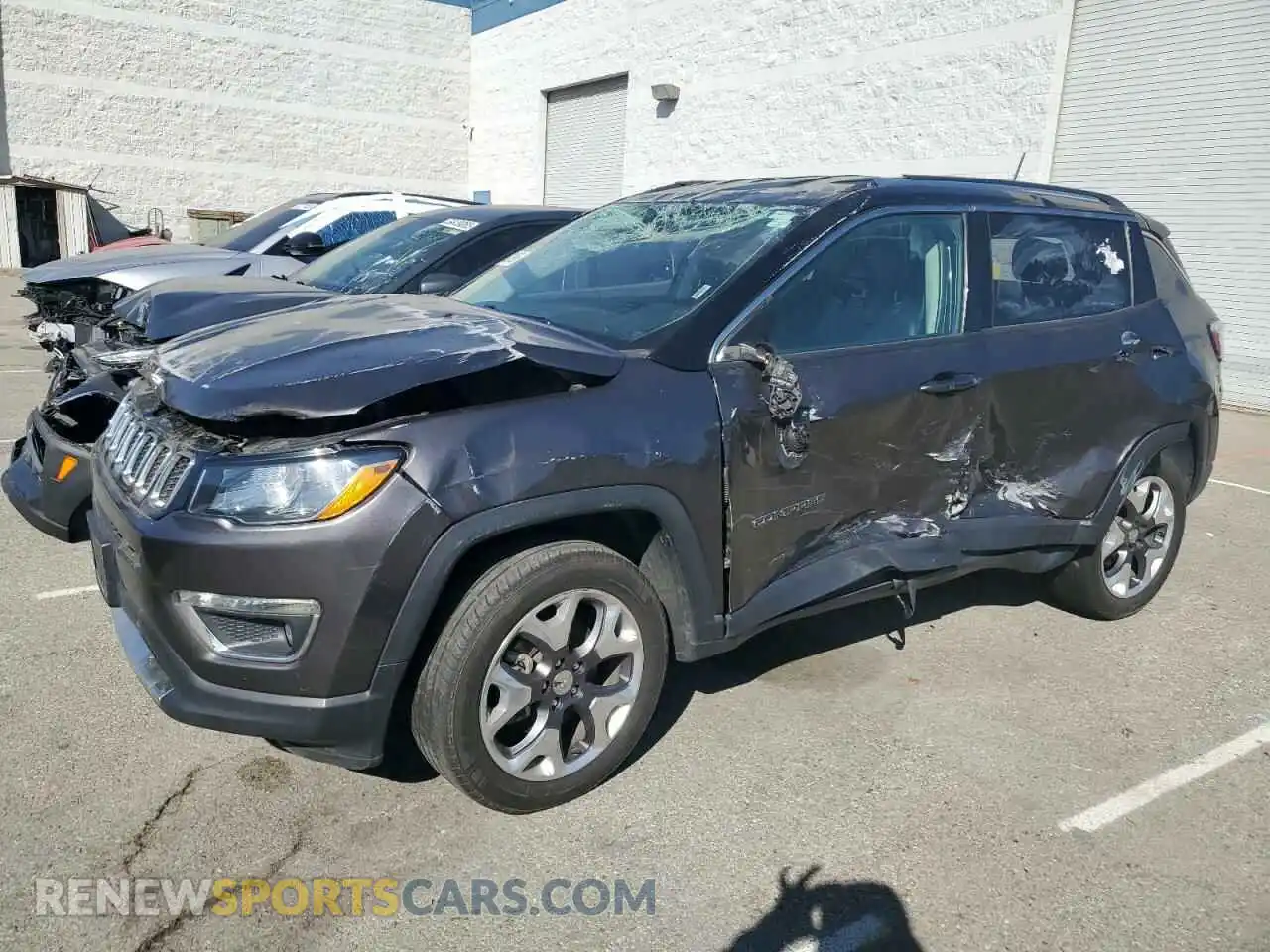 1 Photograph of a damaged car 3C4NJDCB8MT604413 JEEP COMPASS 2021