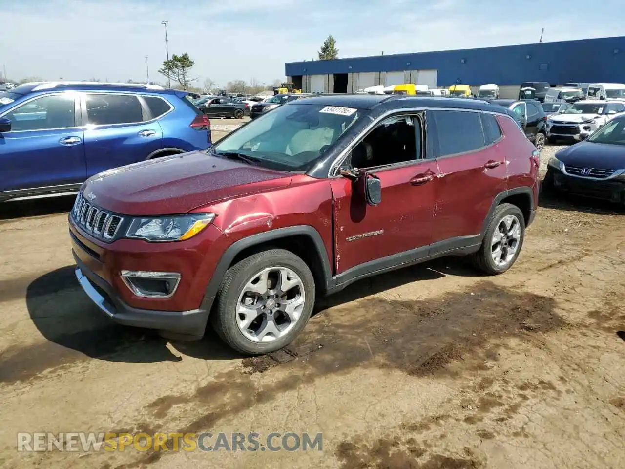 1 Photograph of a damaged car 3C4NJDCBXMT550449 JEEP COMPASS 2021