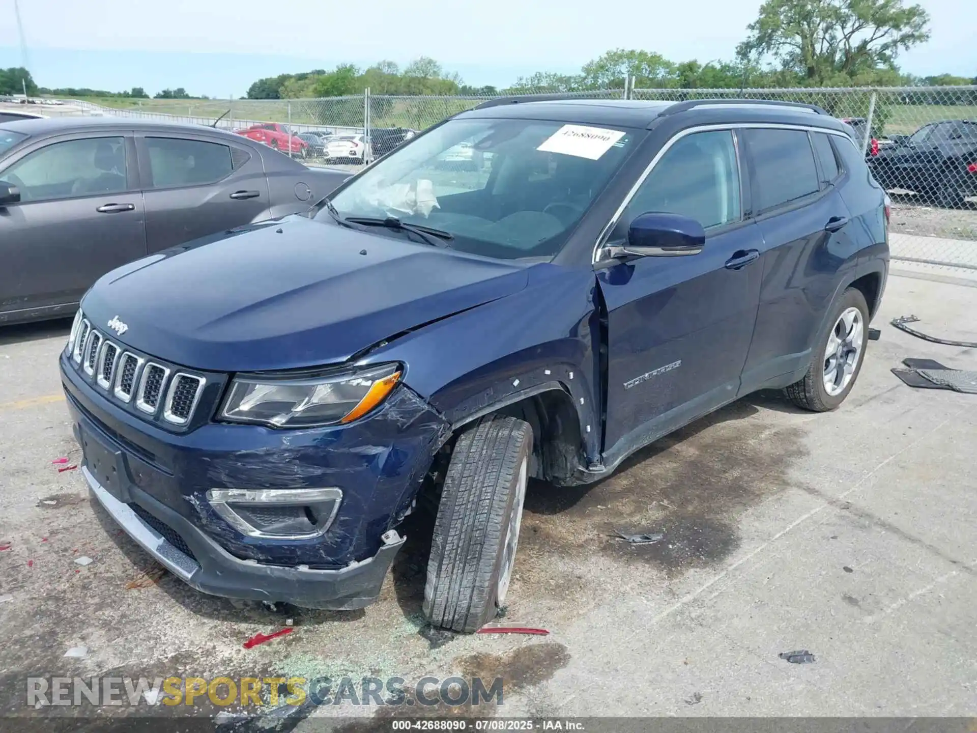 2 Photograph of a damaged car 3C4NJDCBXMT583497 JEEP COMPASS 2021
